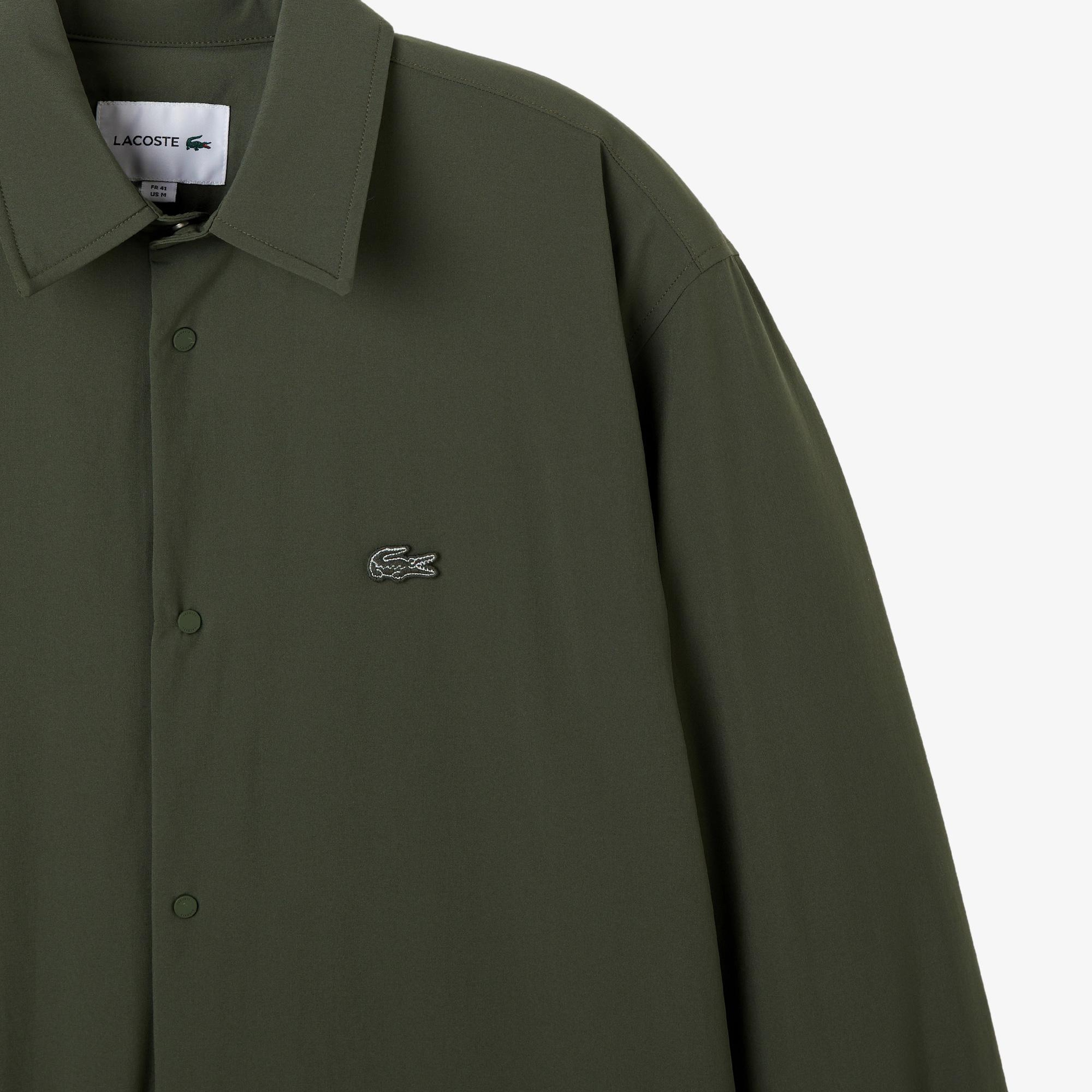 Erkek Oversize Fit Haki Dış Gömlek