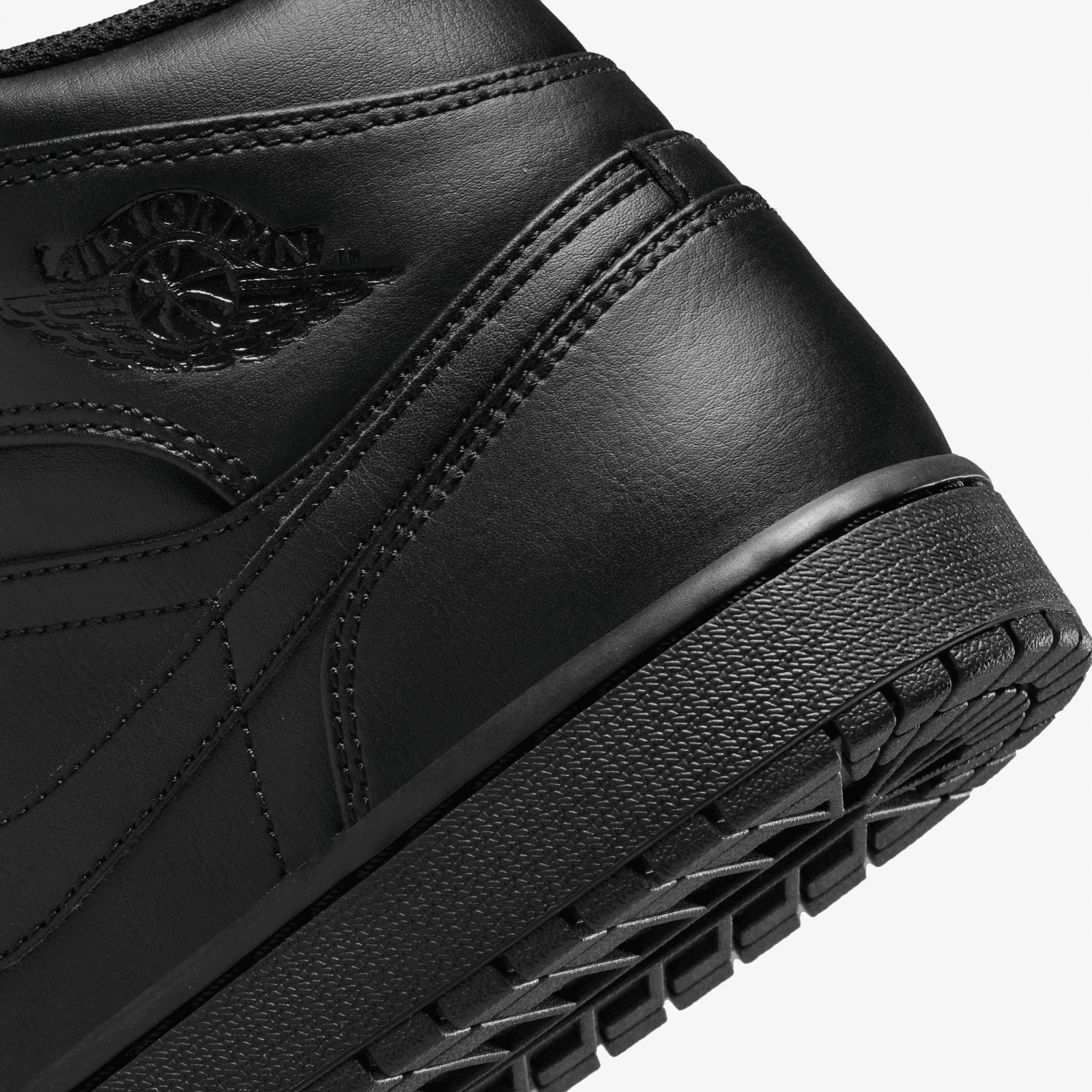 Jordan Air 1 Mid Erkek Siyah Spor Ayakkabı