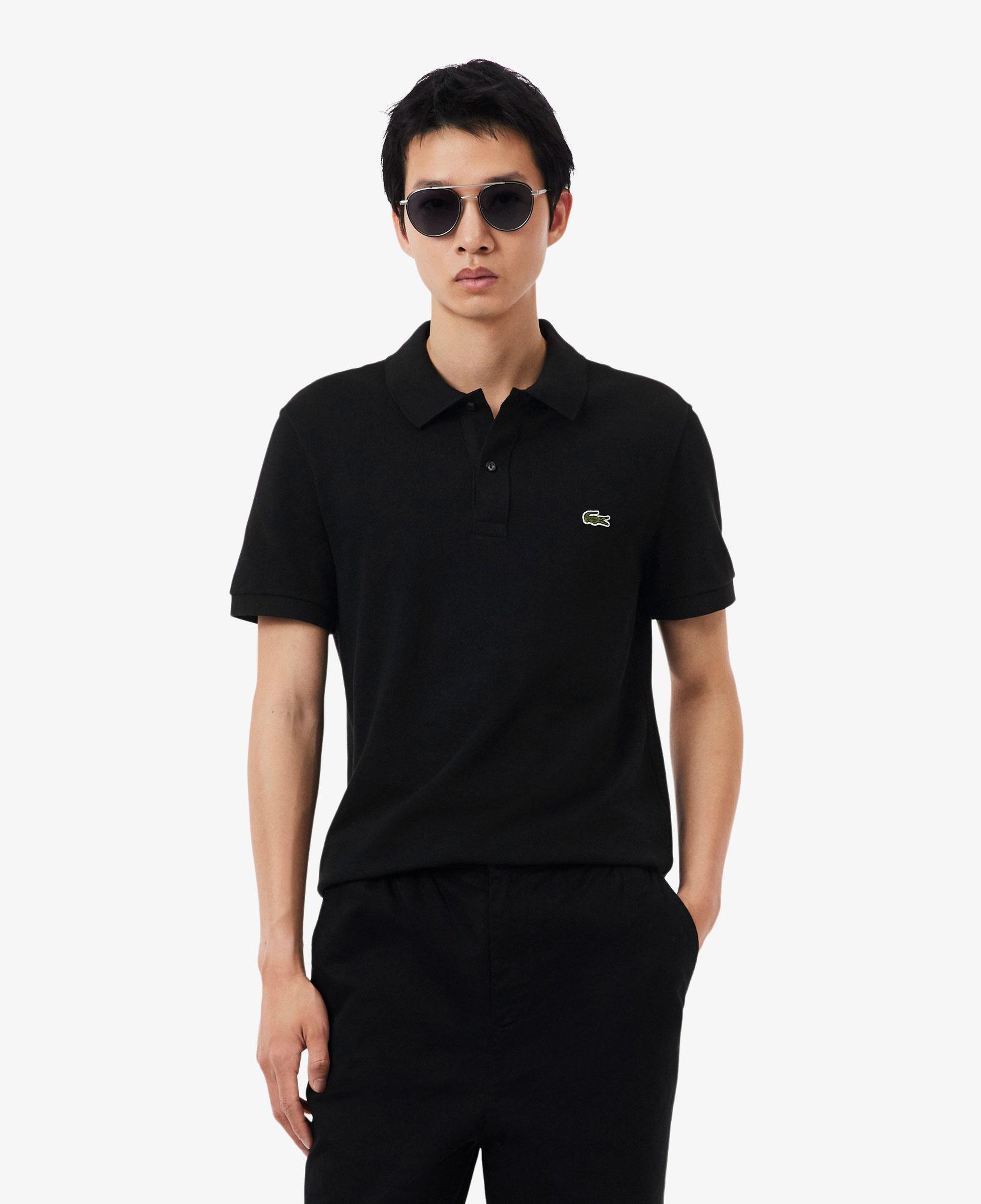 L.12.12 Erkek Slim Fit Siyah Polo