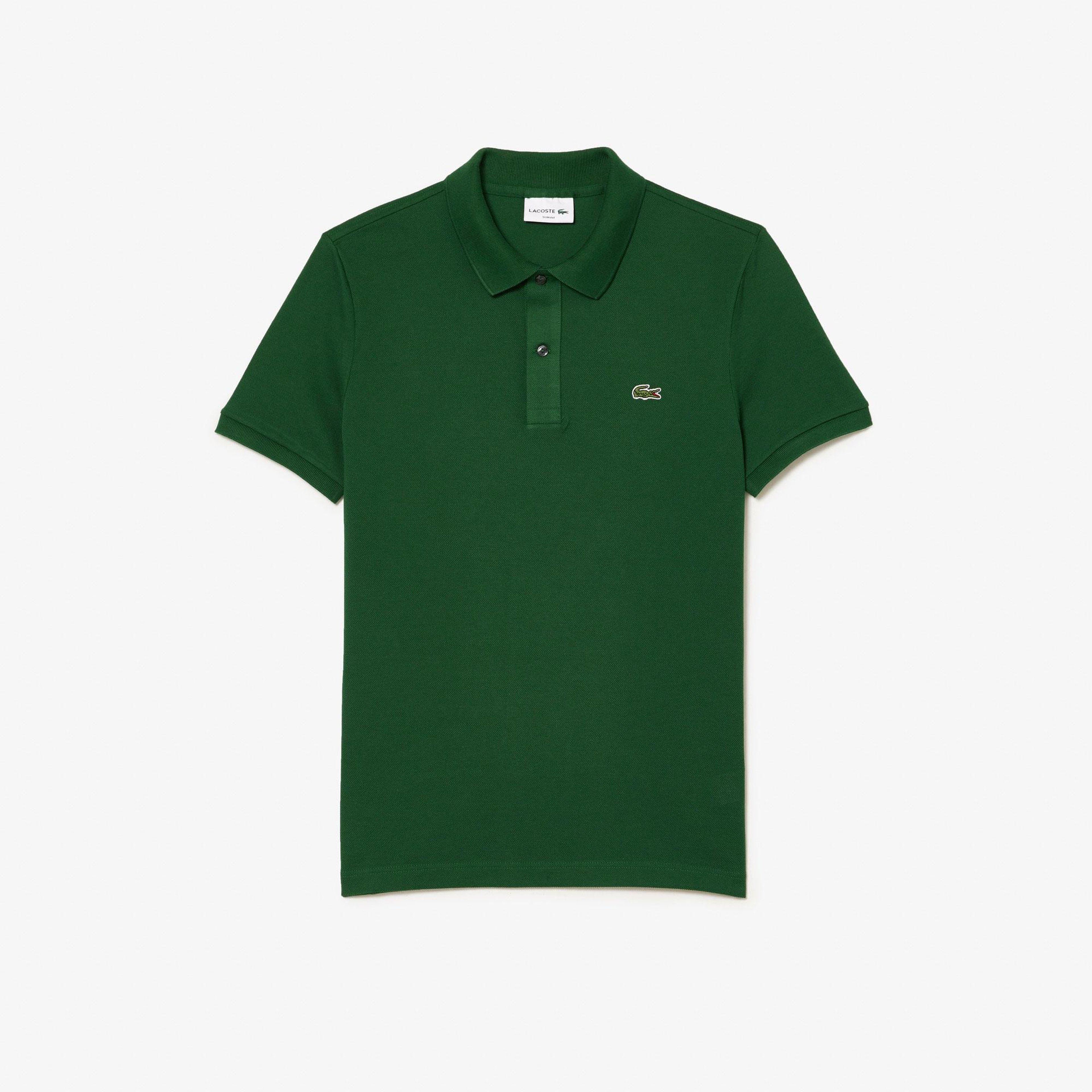 L.12.12 Erkek Slim Fit Koyu Yeşil Polo