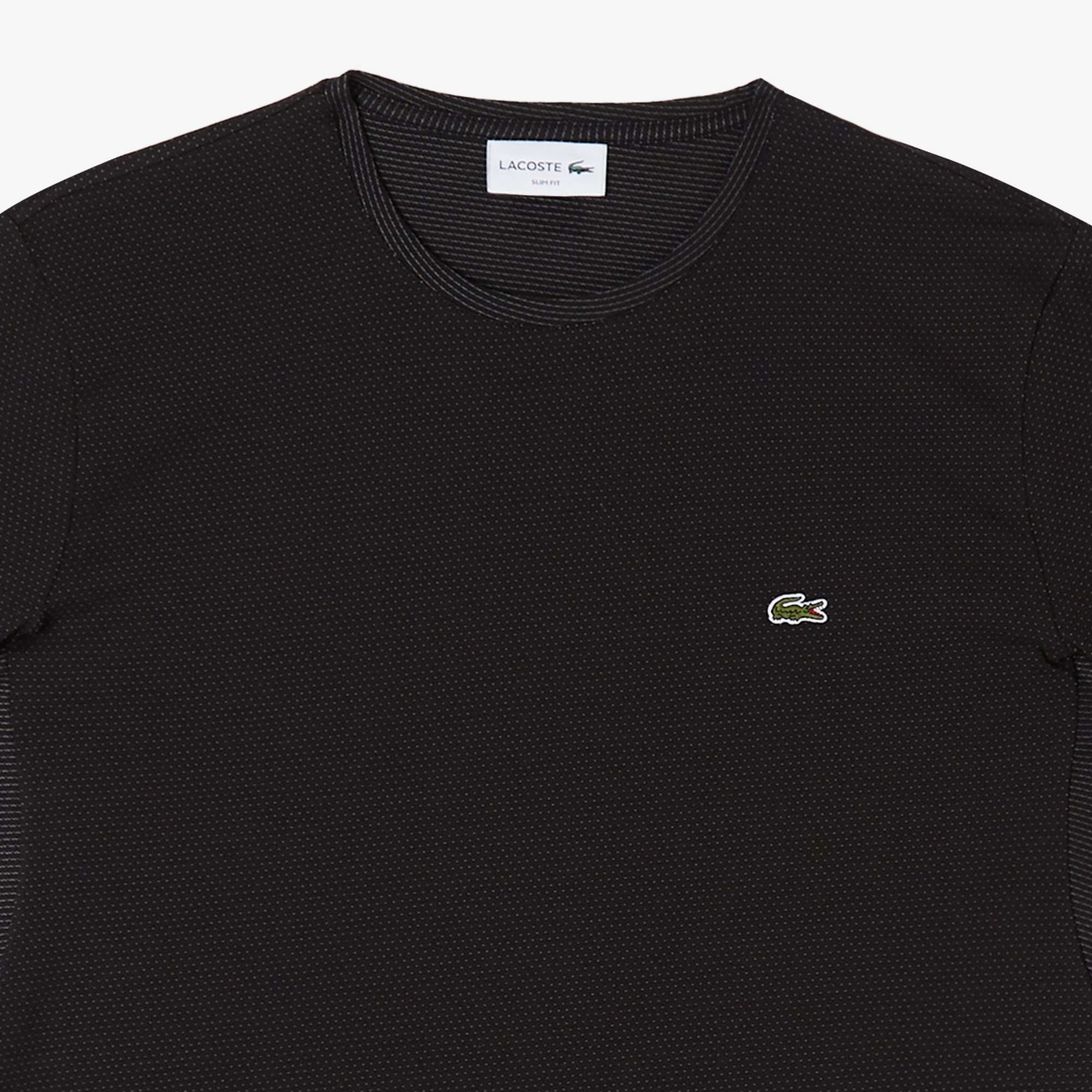 Erkek Slim Fit Bisiklet Yaka Siyah T-Shirt