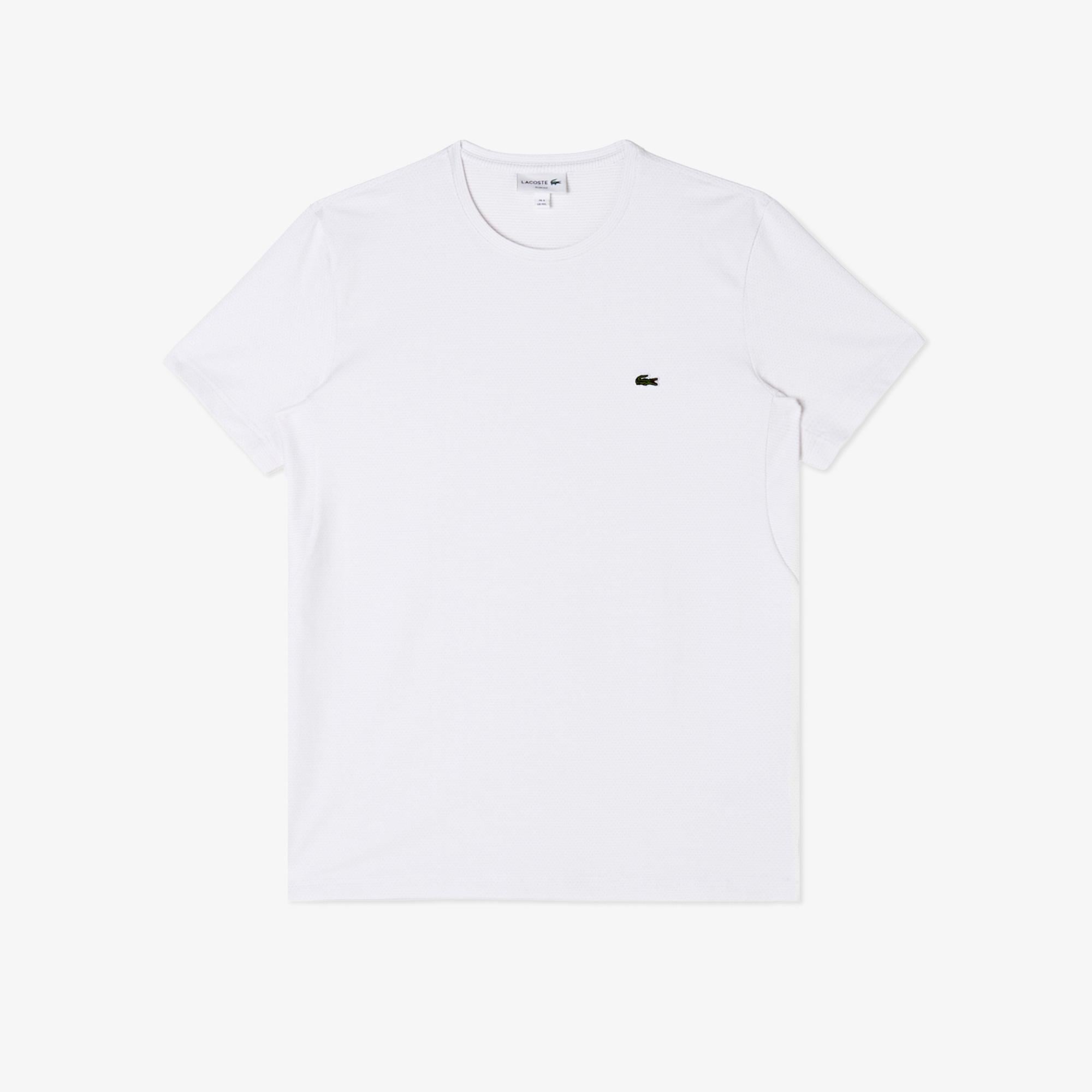 Lacoste Erkek Slim Fit Bisiklet Yaka Beyaz T-Shirt
