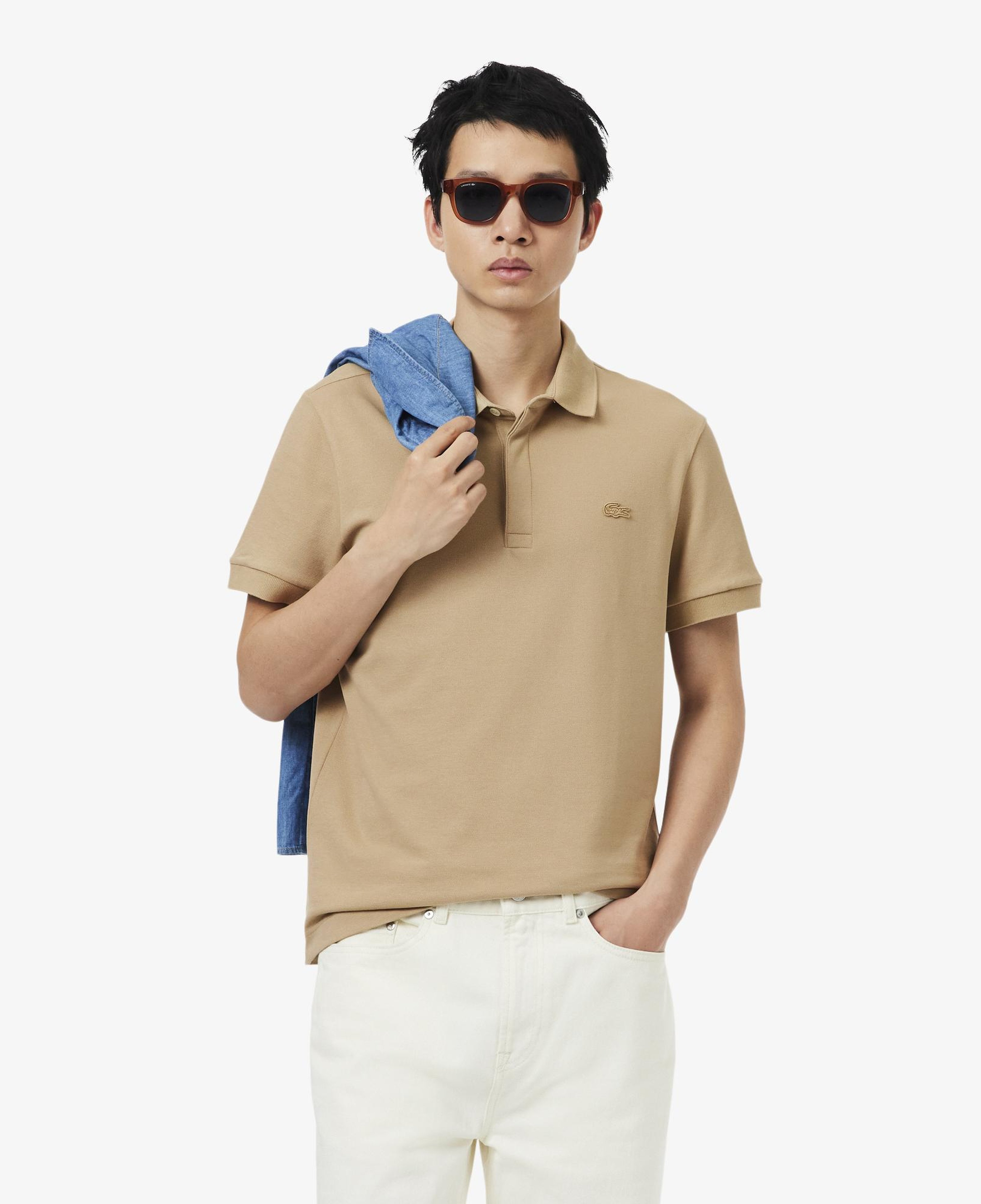 Erkek Regular Fit Bej Paris Polo