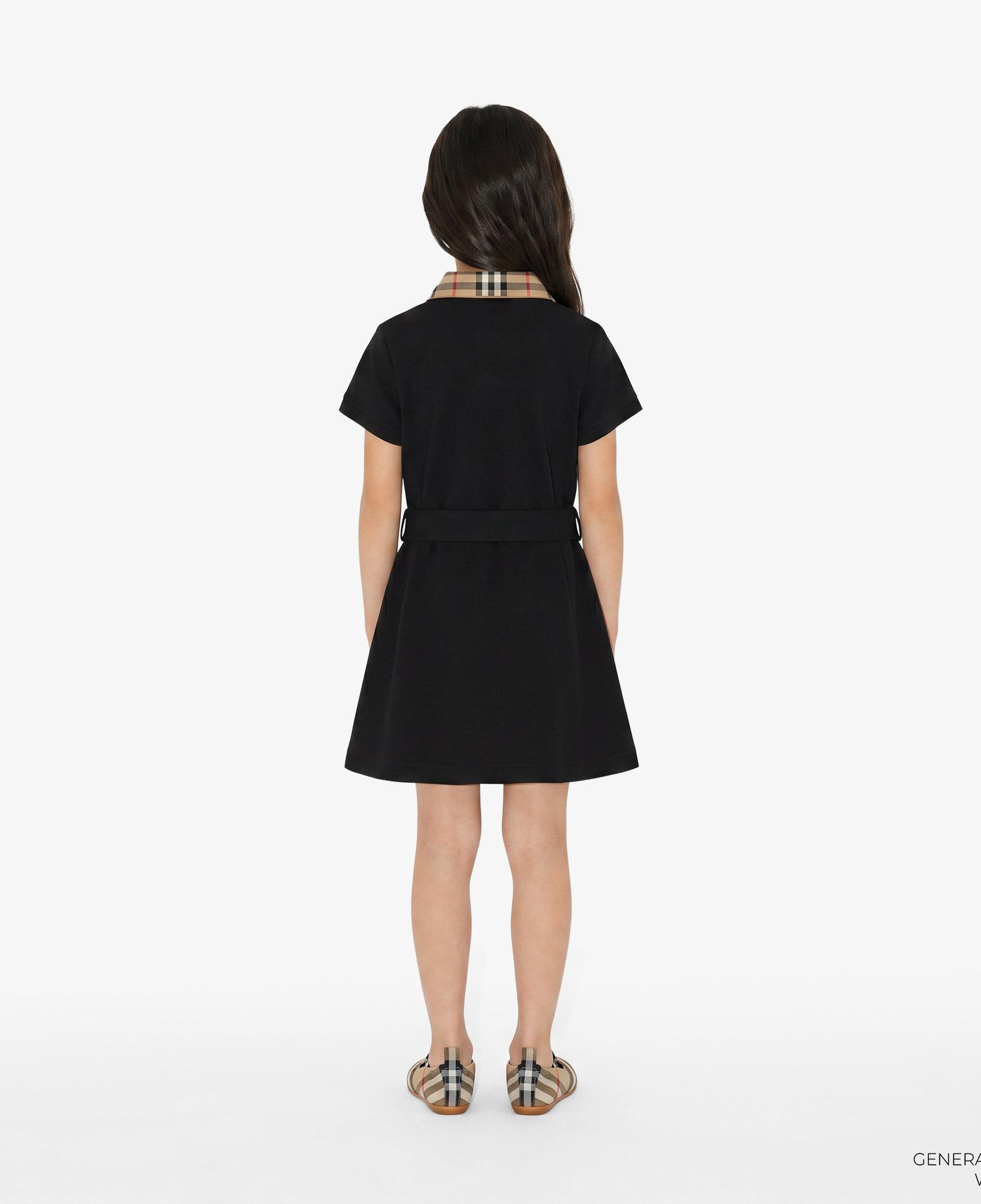 Burberry Astrid Collar Cotton Çocuk Siyah Elbise