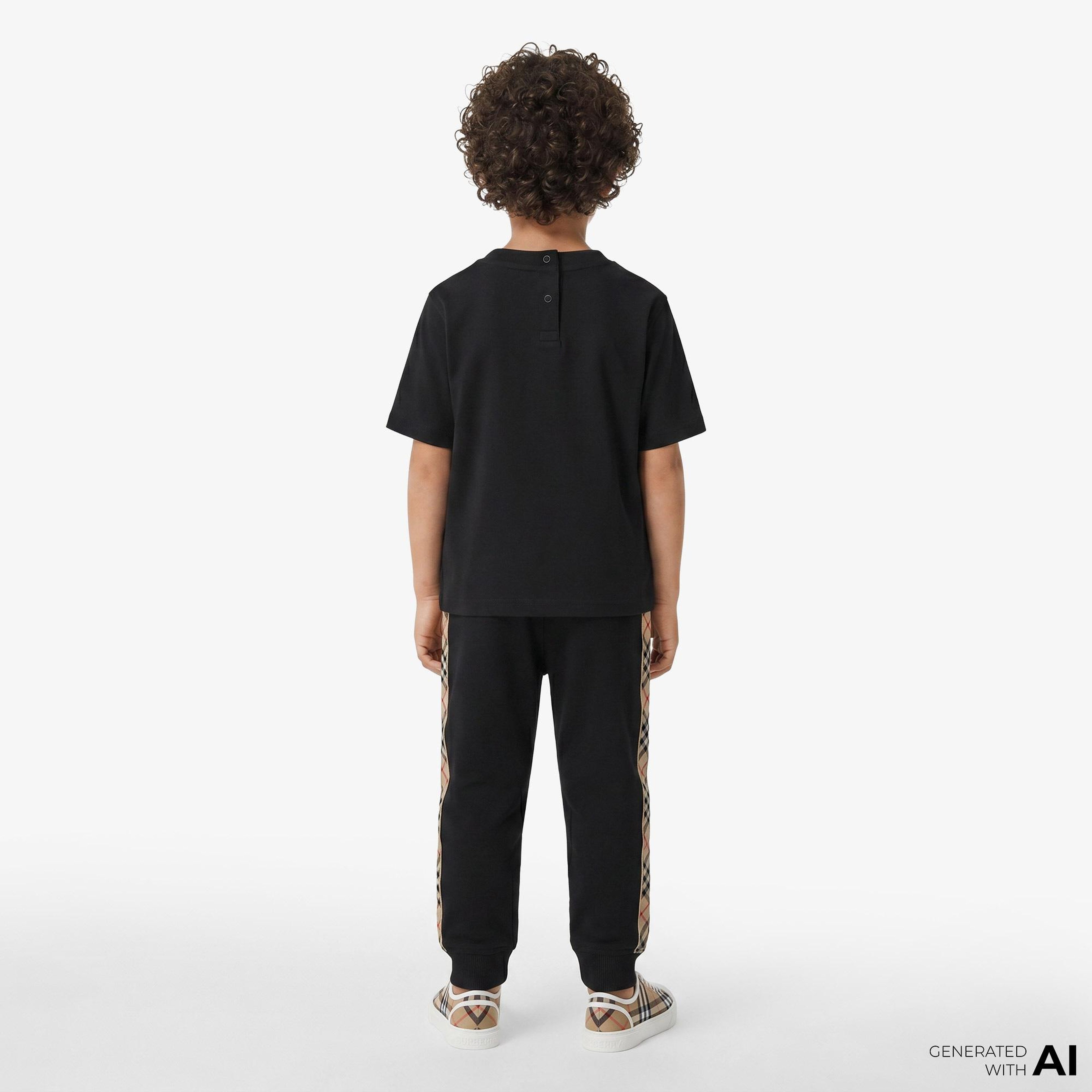 Burberry Çocuk Siyah T-Shirt
