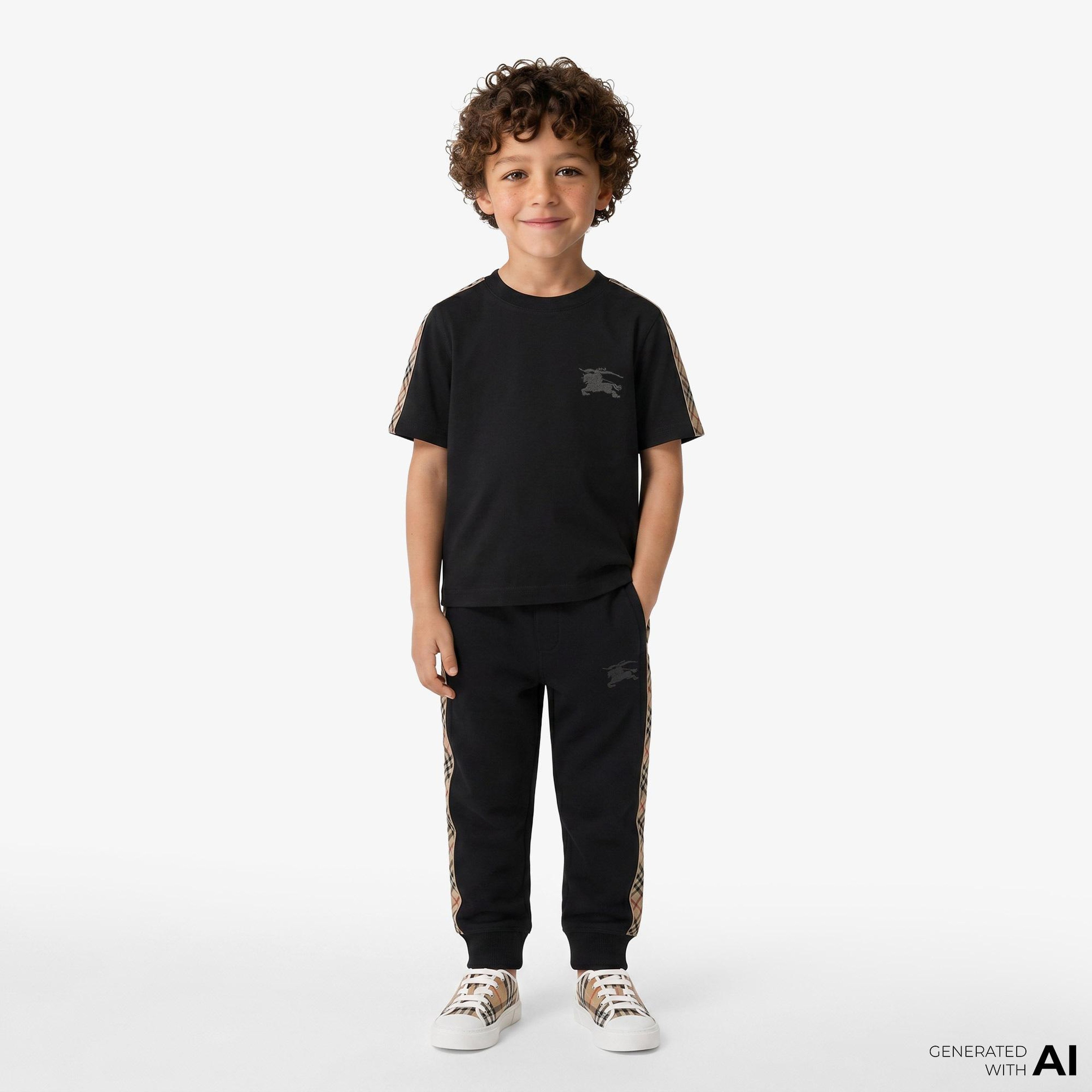 Burberry Çocuk Siyah T-Shirt