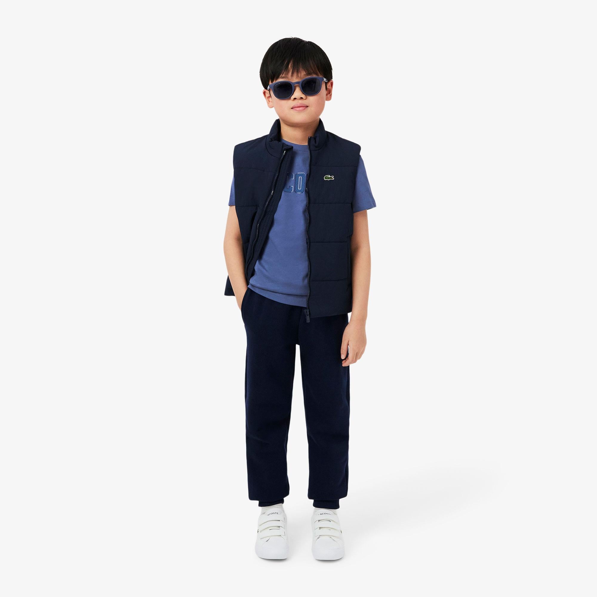 Çocuk Bisiklet Yaka Desenli Mor T-Shirt