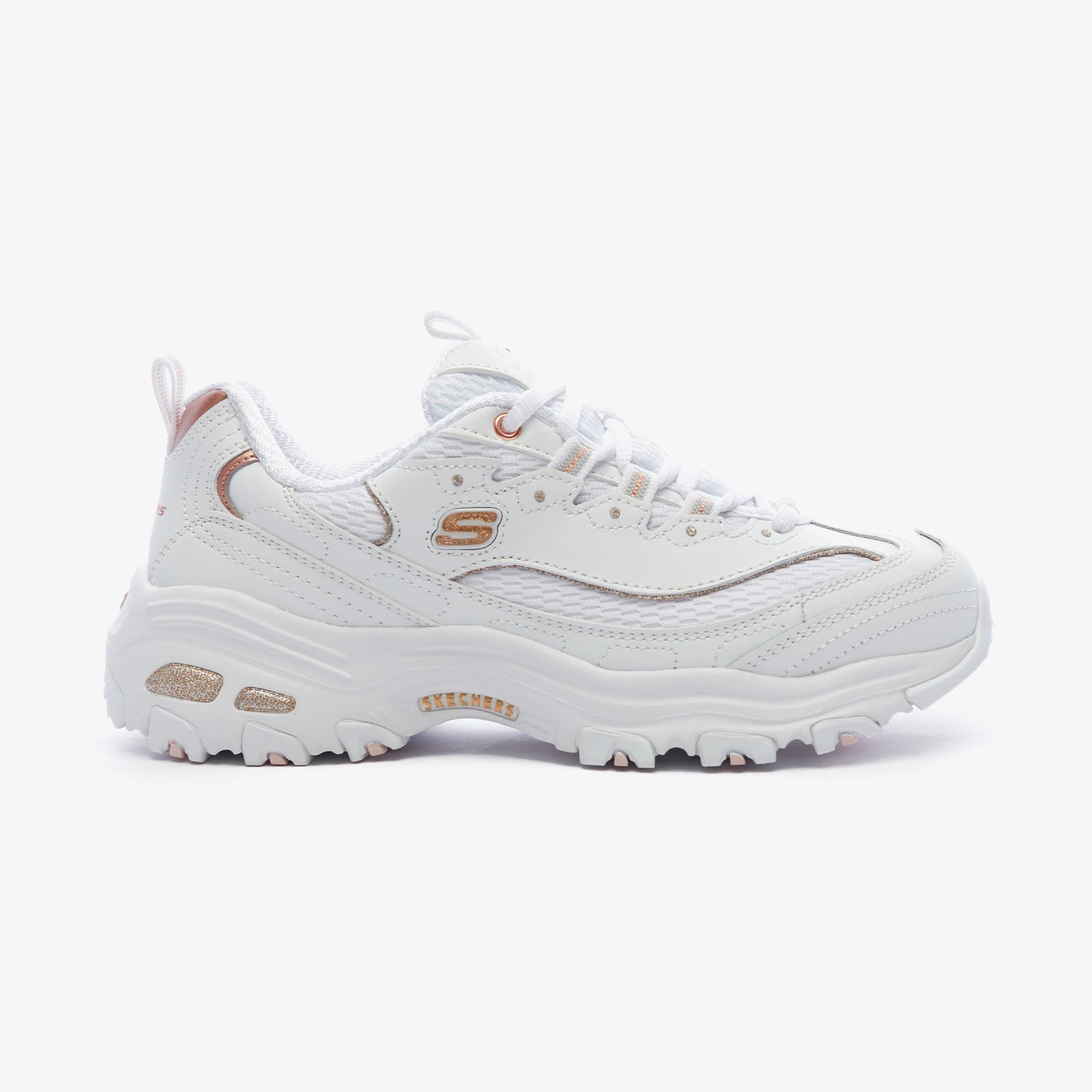 Skechers D'Lites - Copper Divine Kadın Beyaz Sneaker