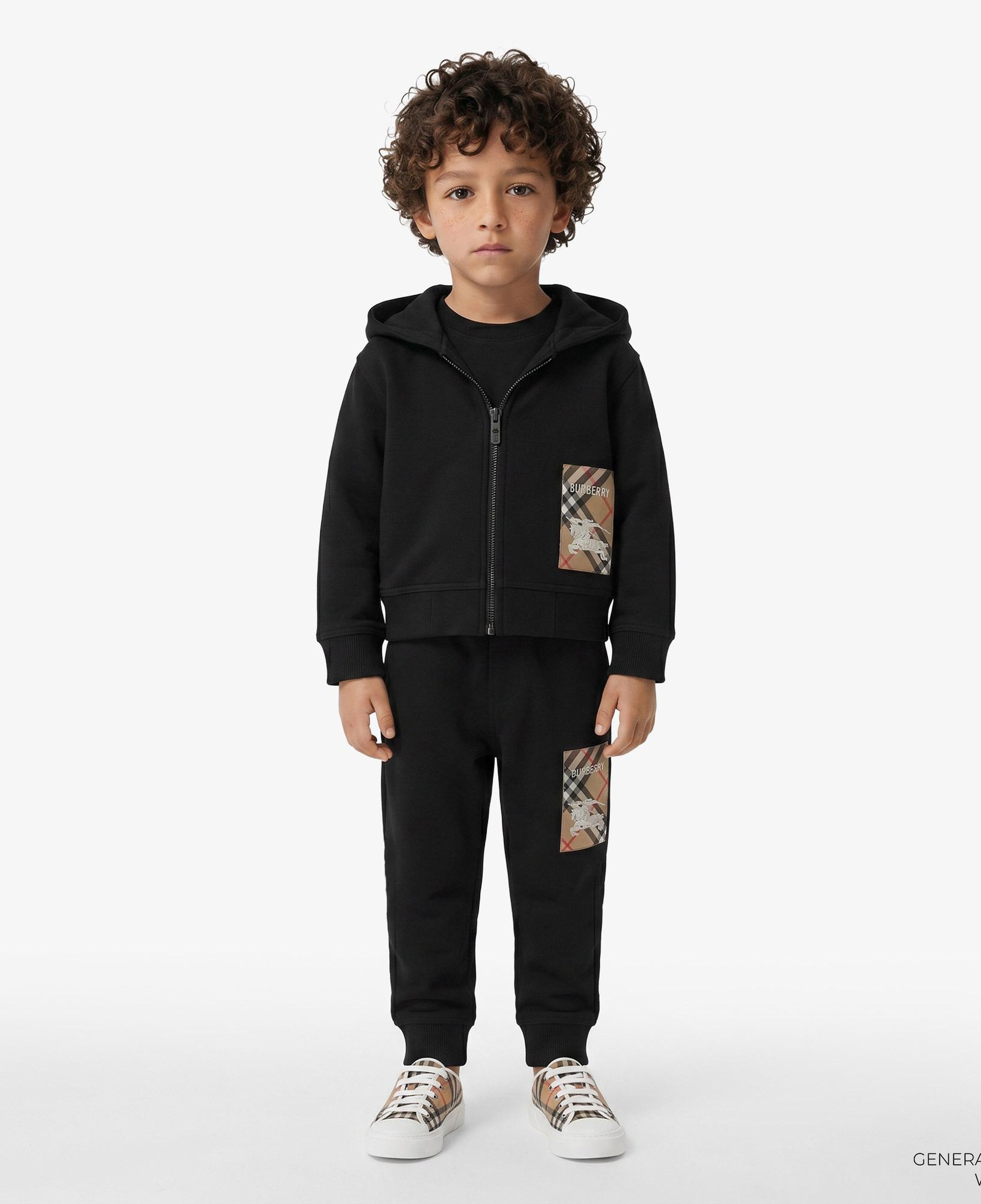 Burberry Jackson Label Cotton Jogging Çocuk Siyah Eşofman Altı