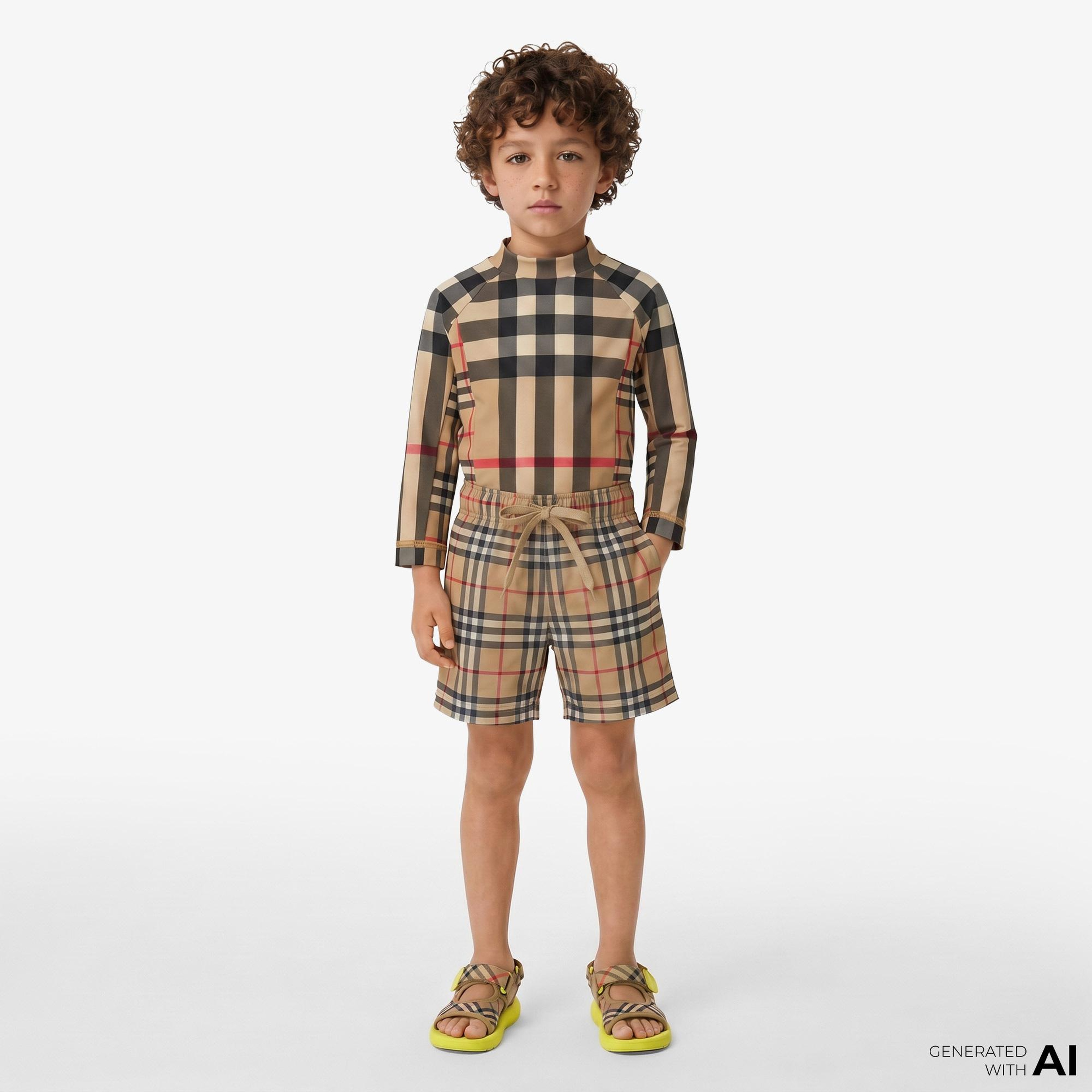 Burberry Malcolm Vintage Çocuk Bej Mayo