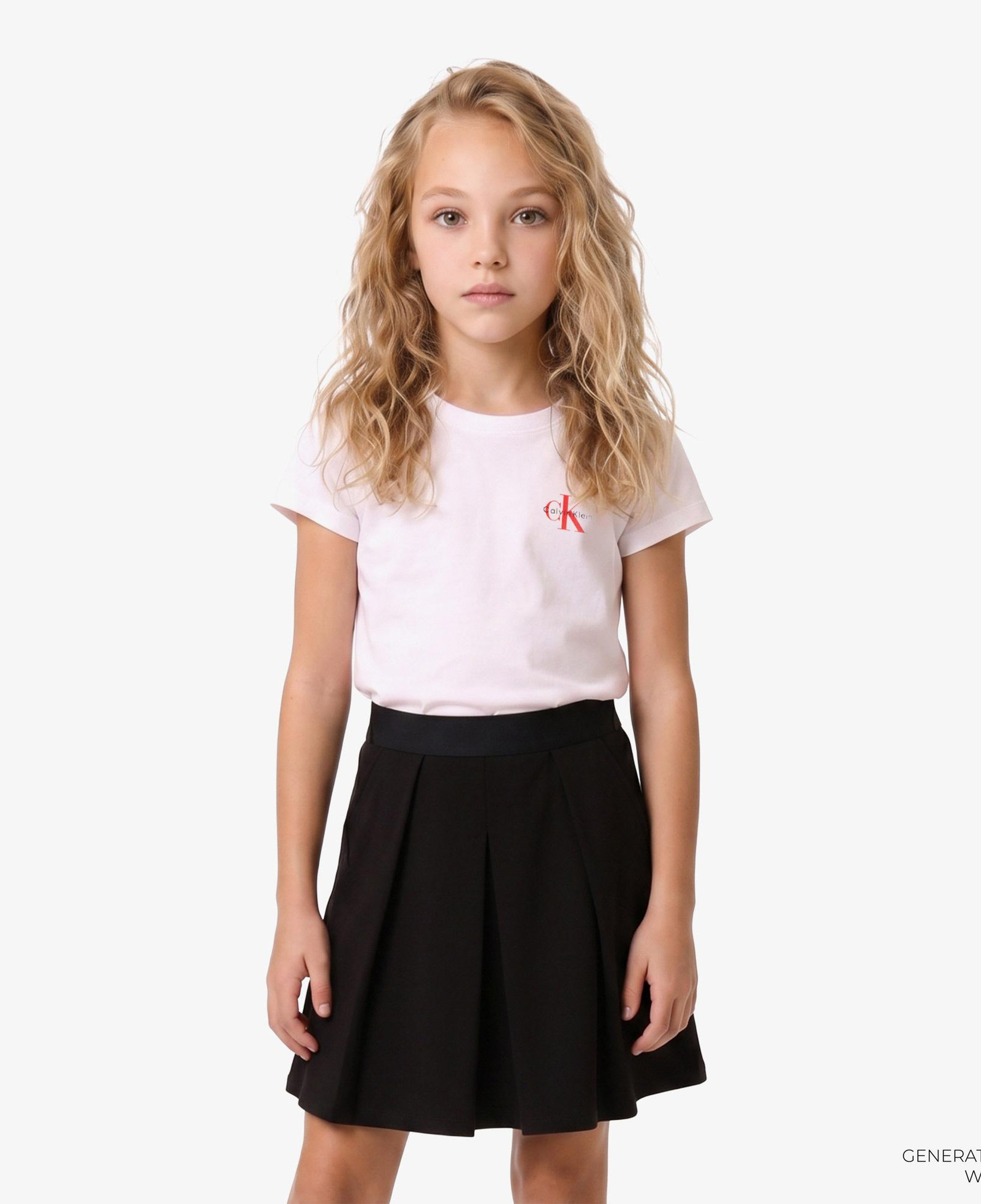 Calvin Klein Chest Monologo Çocuk Pembe T-Shirt