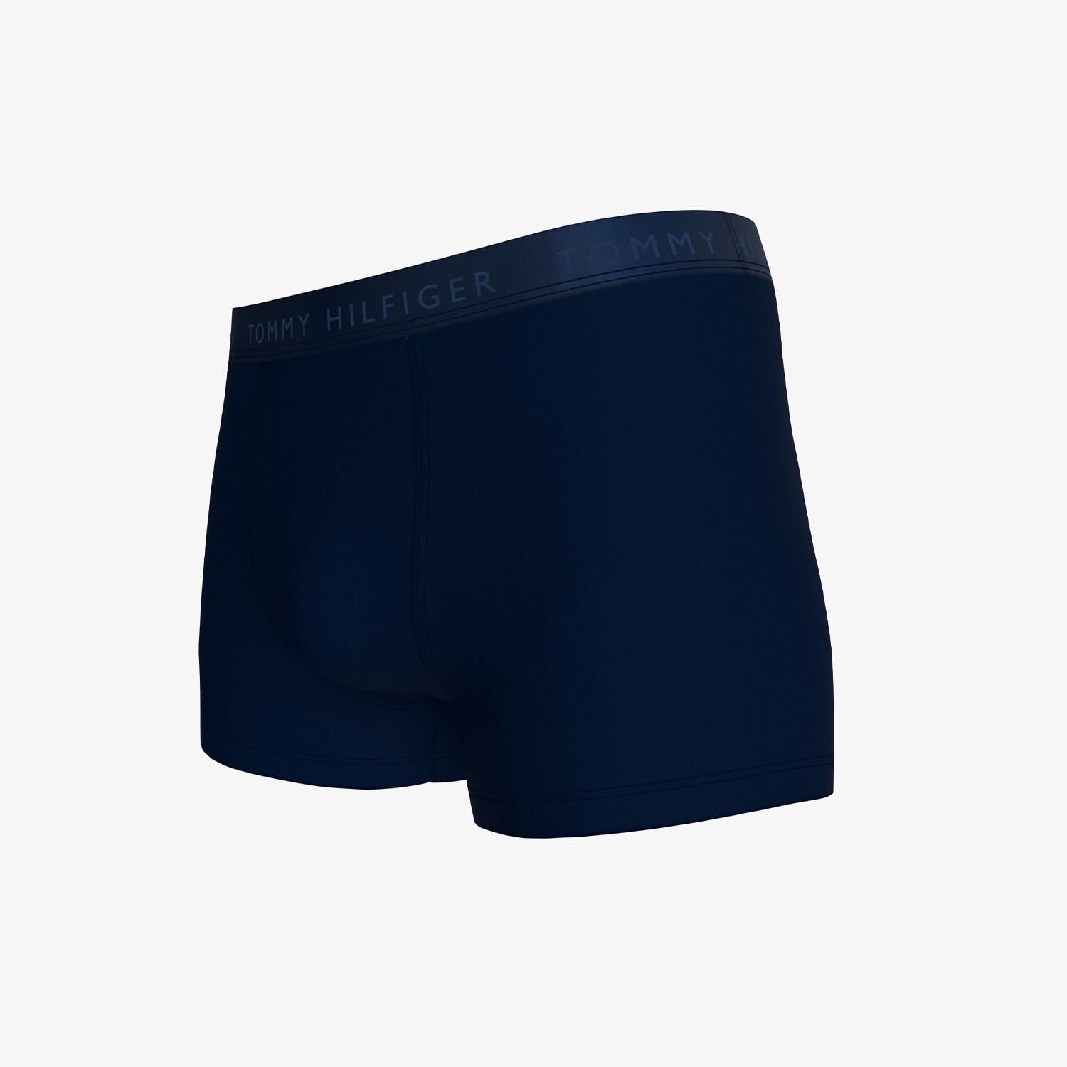 Tommy Hilfiger Trunk 3'lü Siyah Bantlı Erkek Siyah/Gri Boxer