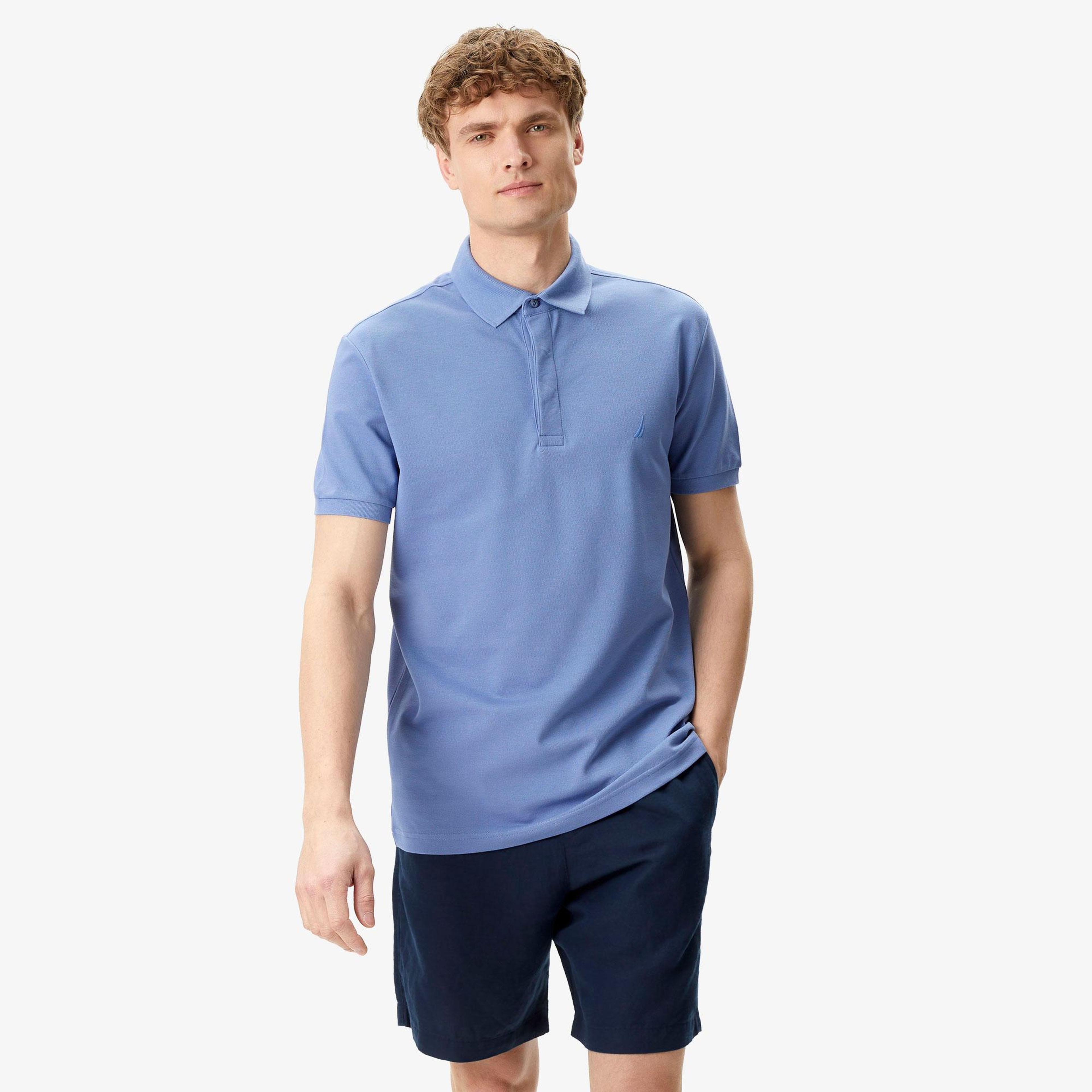 Nautica Erkek Mavi Slim Fit Polo Yaka T-Shirt