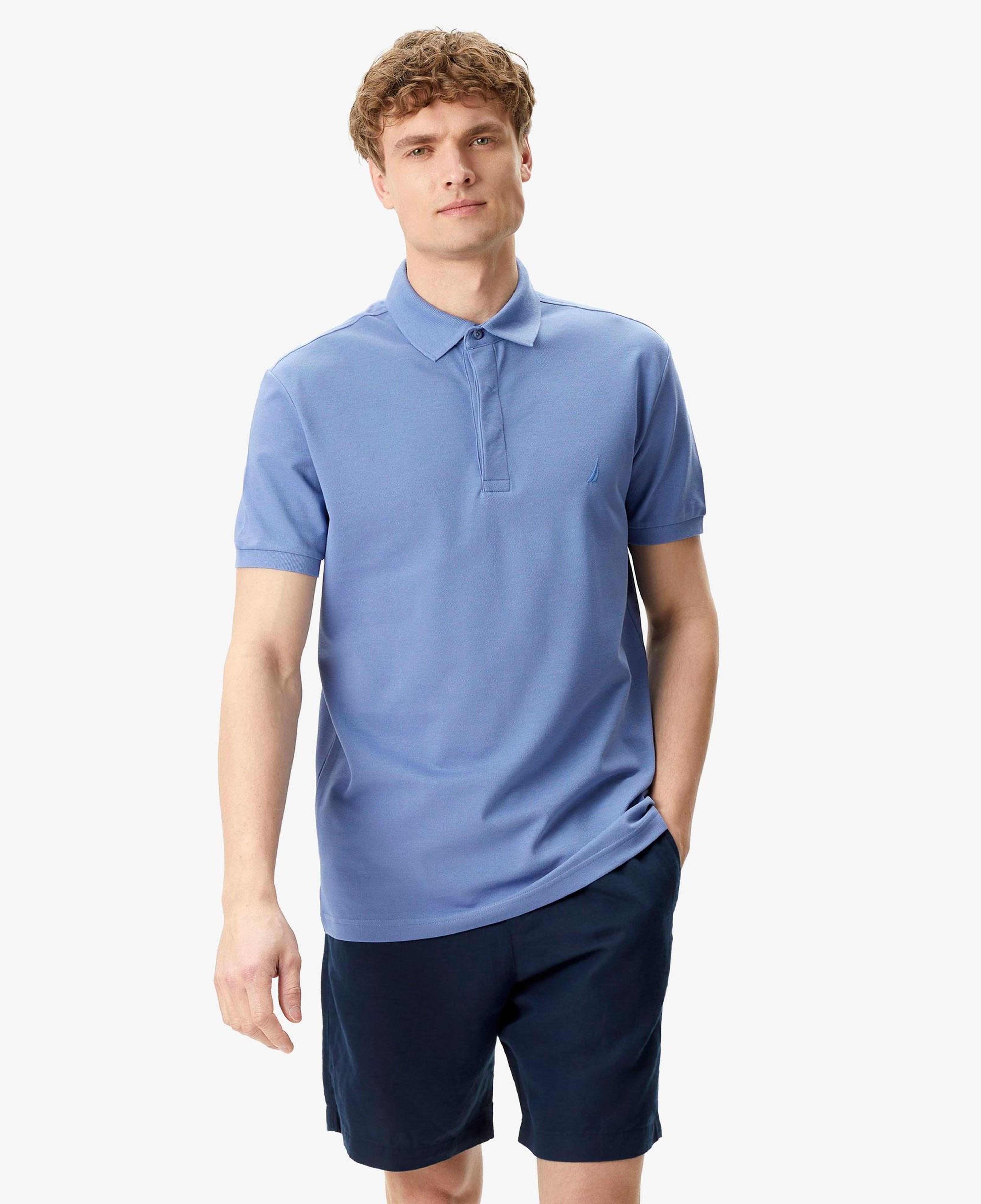 Nautica Erkek Mavi Slim Fit Polo Yaka T-Shirt