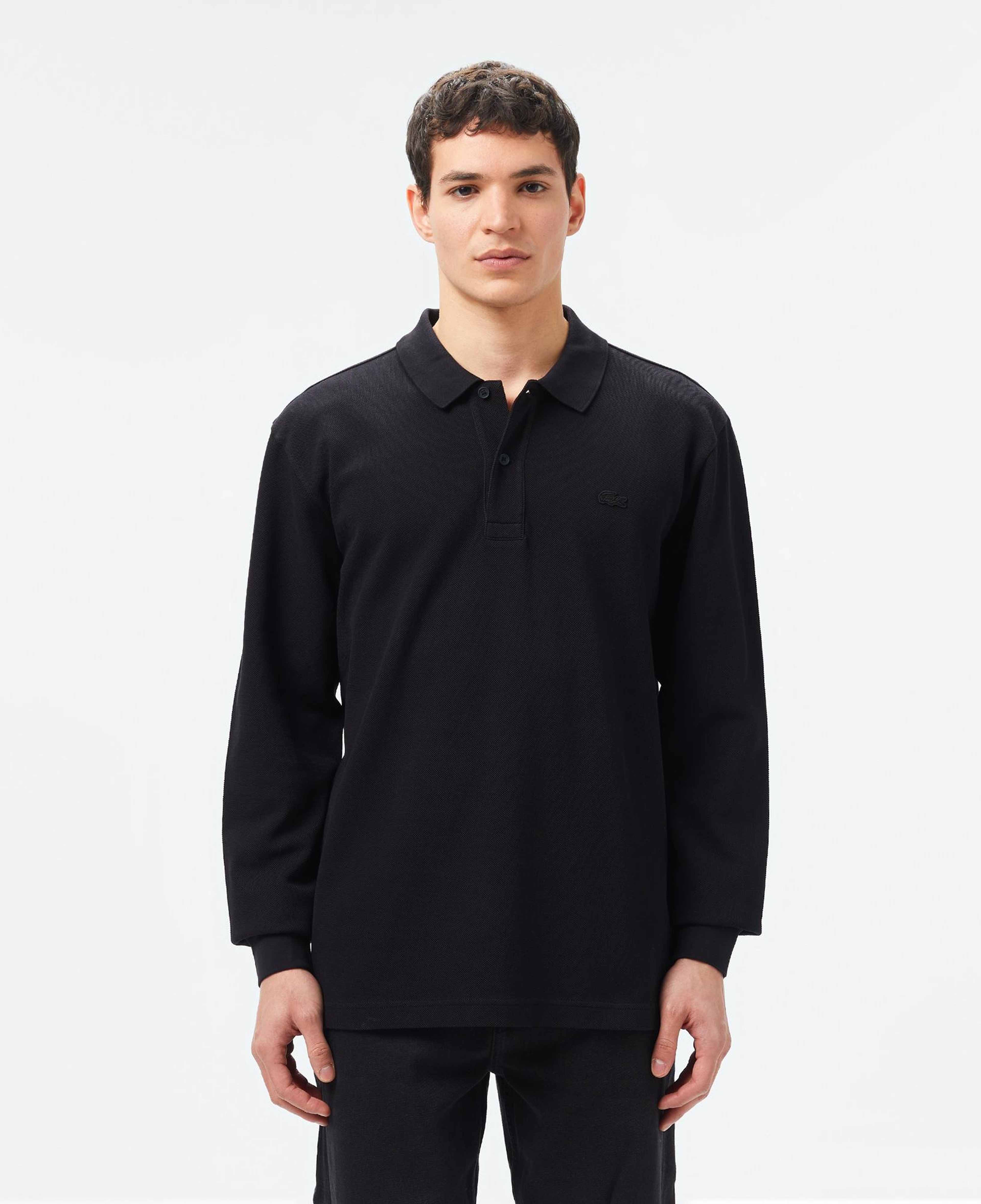 Lacoste Erkek Relaxed Fit Uzun Kollu Siyah Polo
