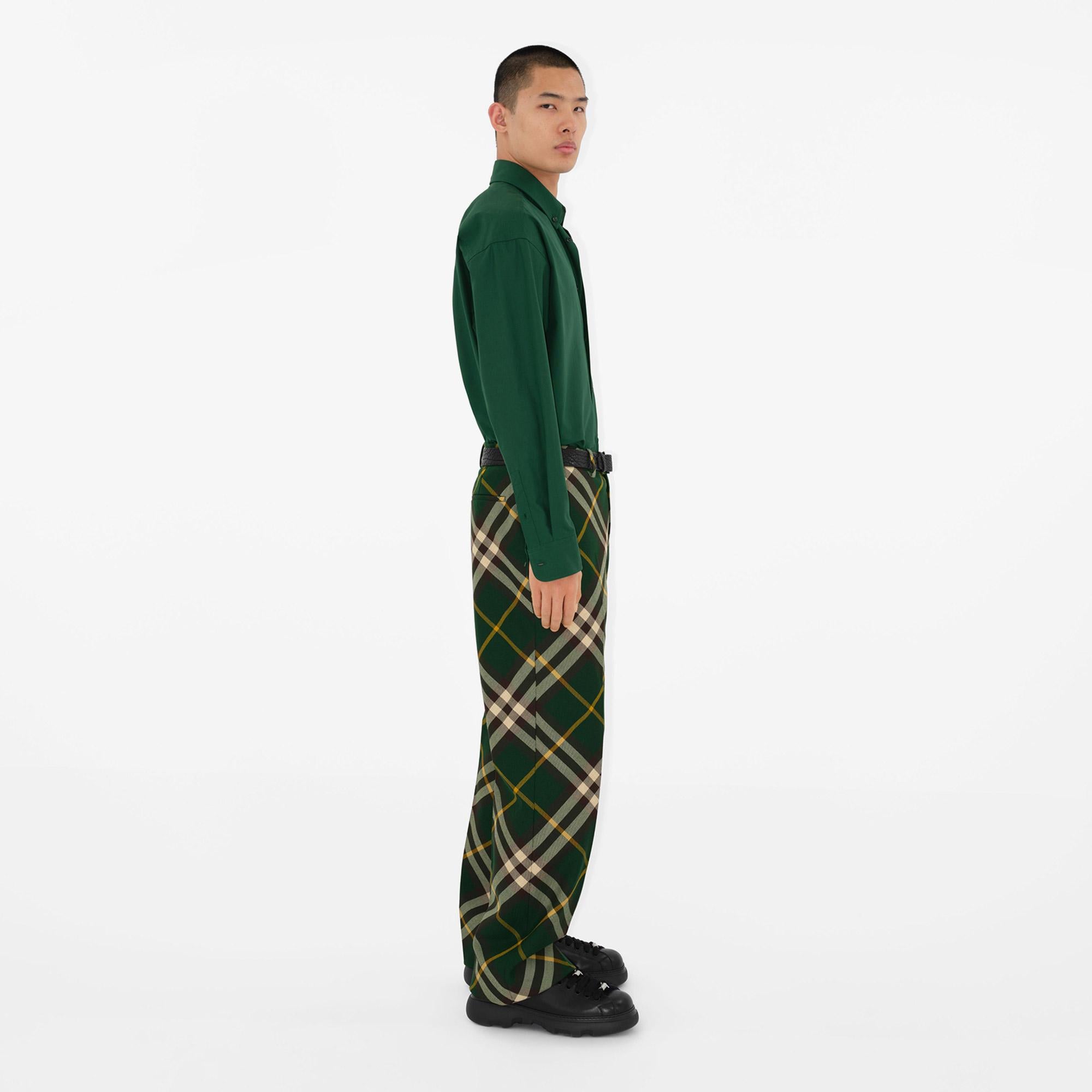 Burberry Erkek Yeşil Gömlek