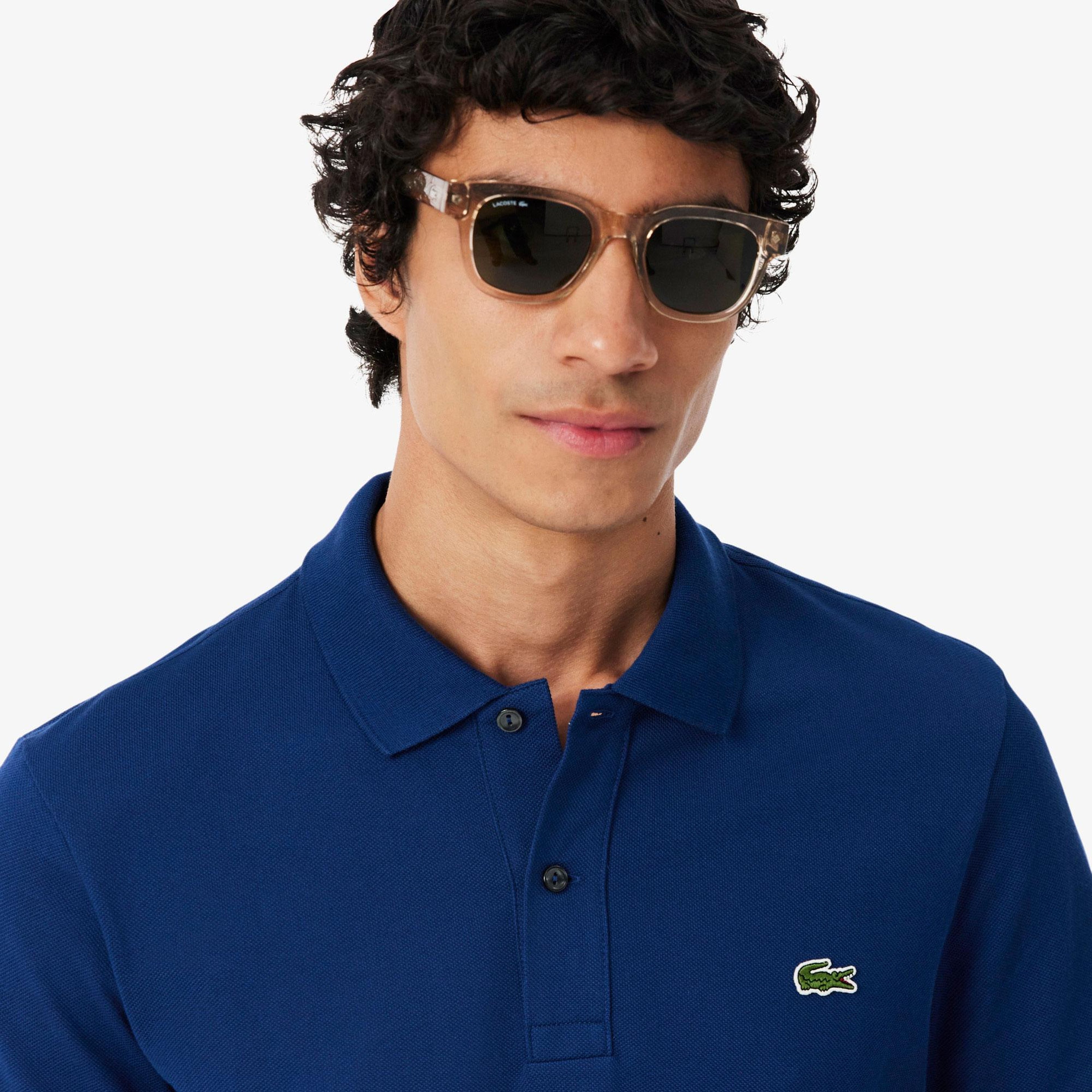 L.12.12 Erkek Slim Fit Koyu Mavi Polo