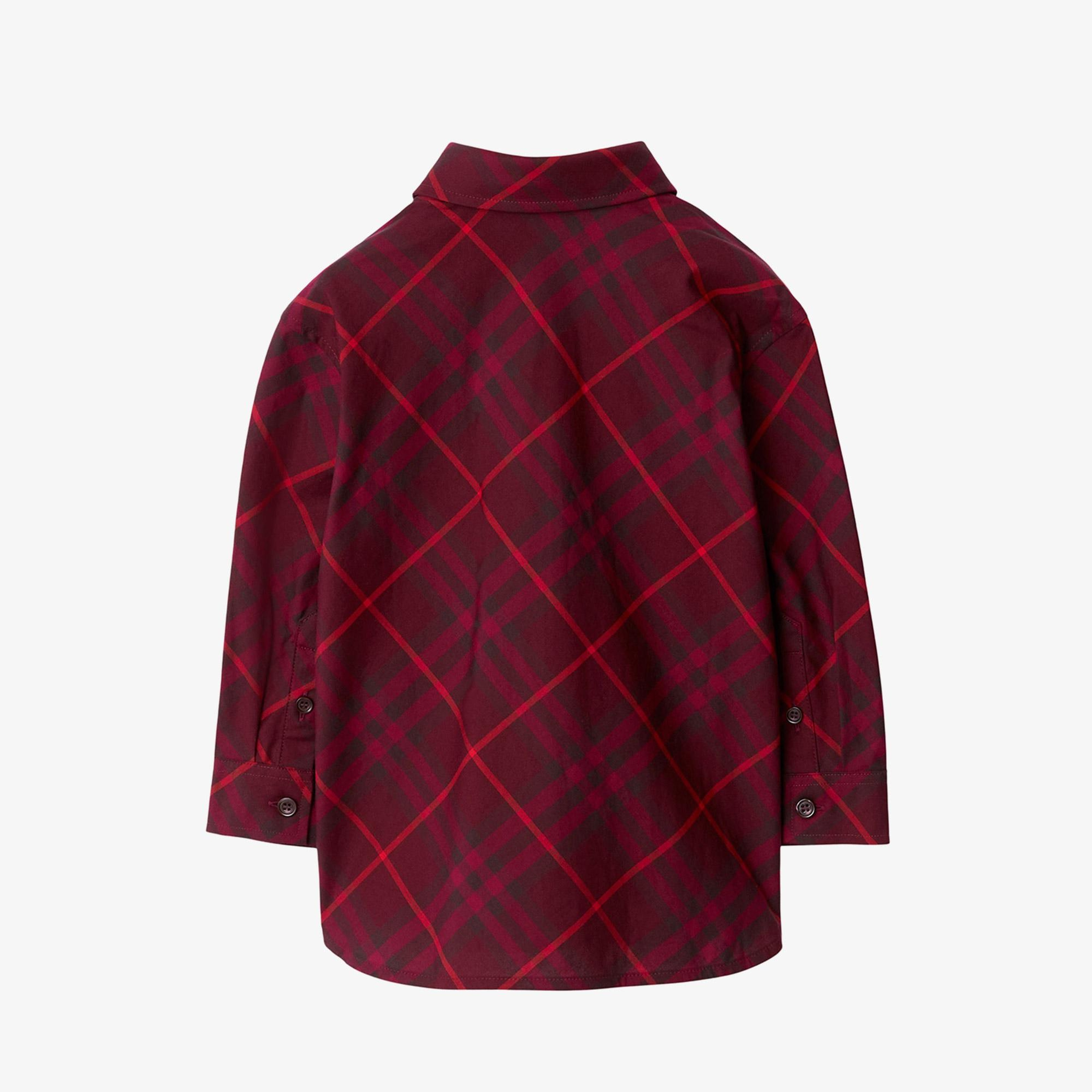 Burberry Çocuk Bordo Gömlek