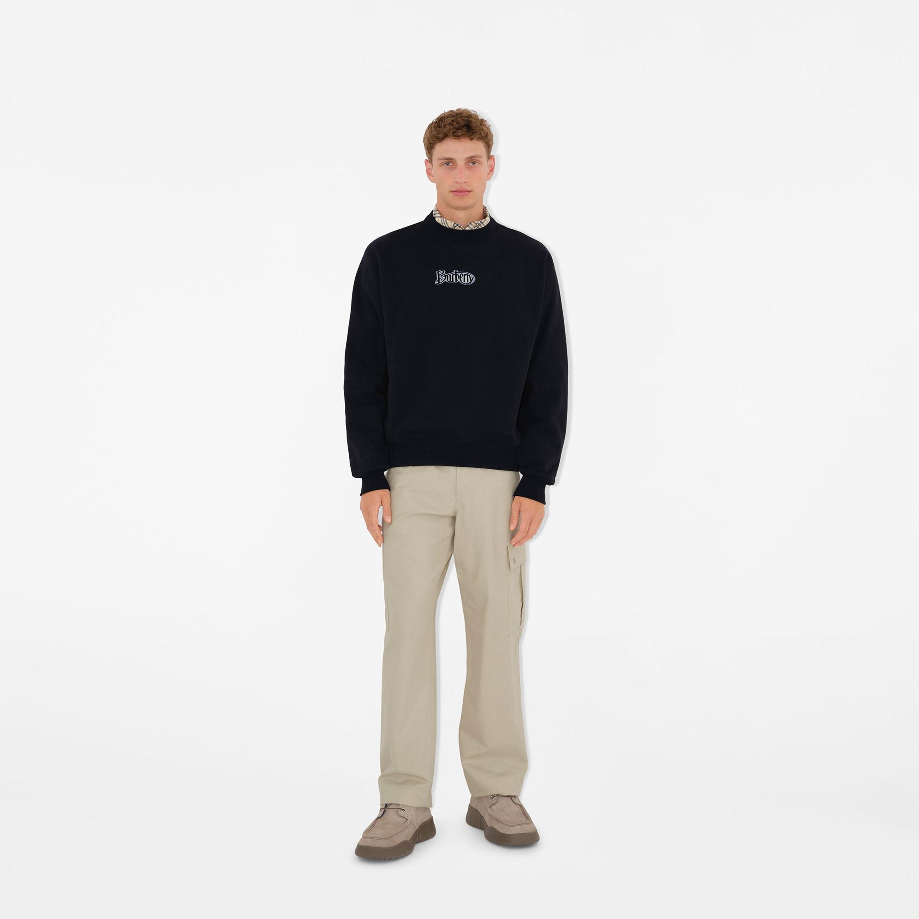 Burberry Erkek Siyah Sweatshirt