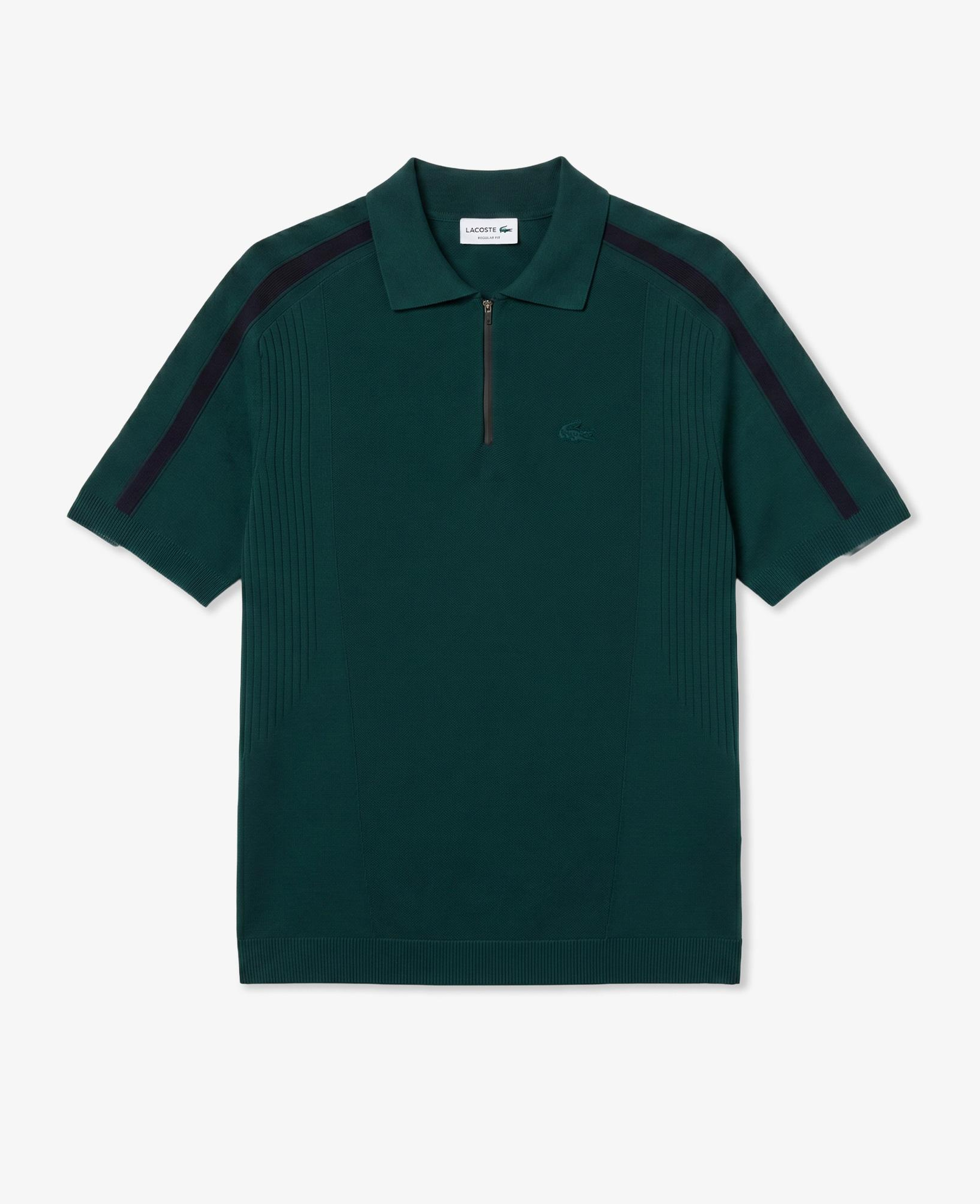 Erkek Classic Fit Kısa Kollu Polo Yaka Koyu Yeşil Triko