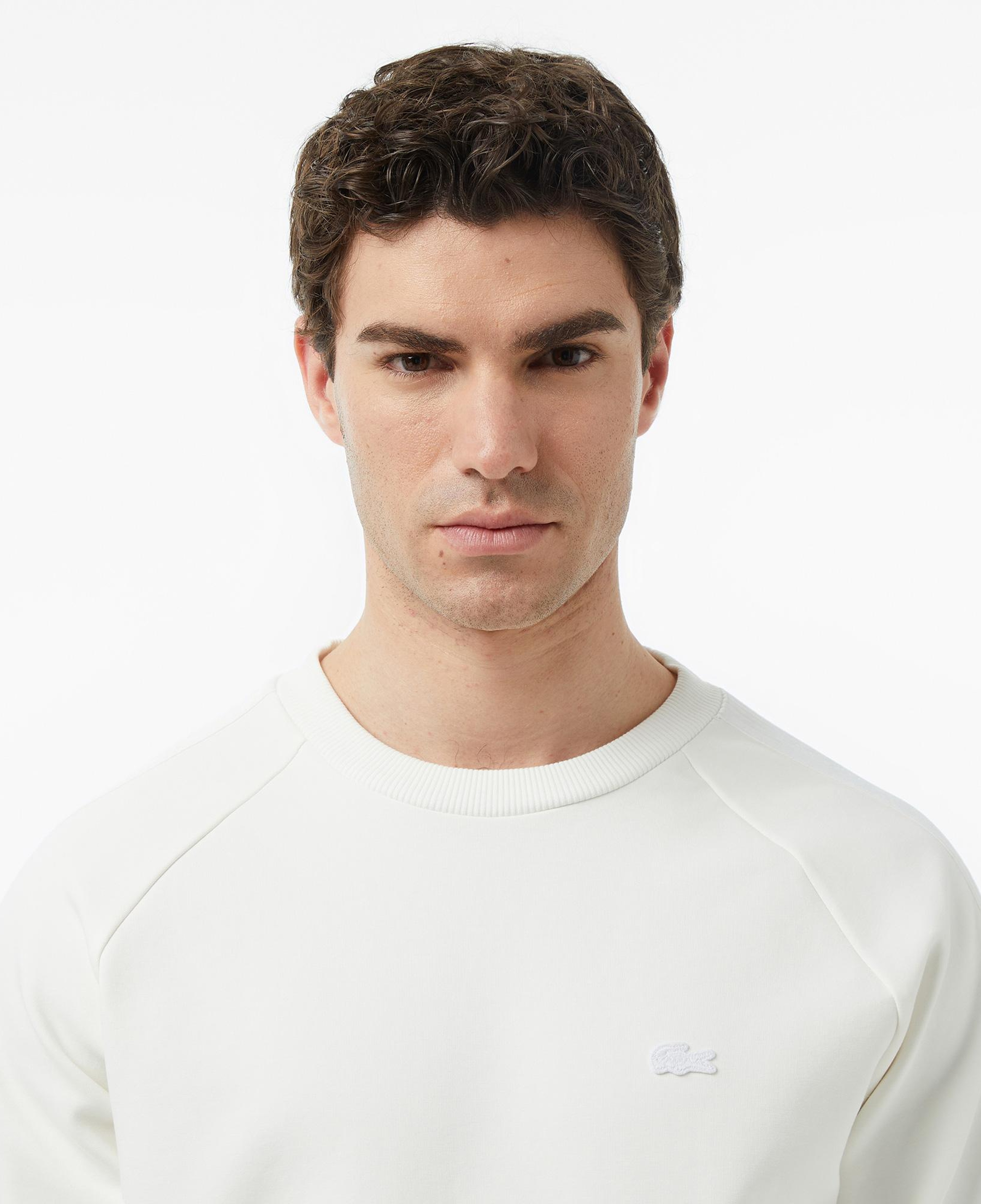 Erkek Classic Fit Bisiklet Yaka Krem Sweatshirt