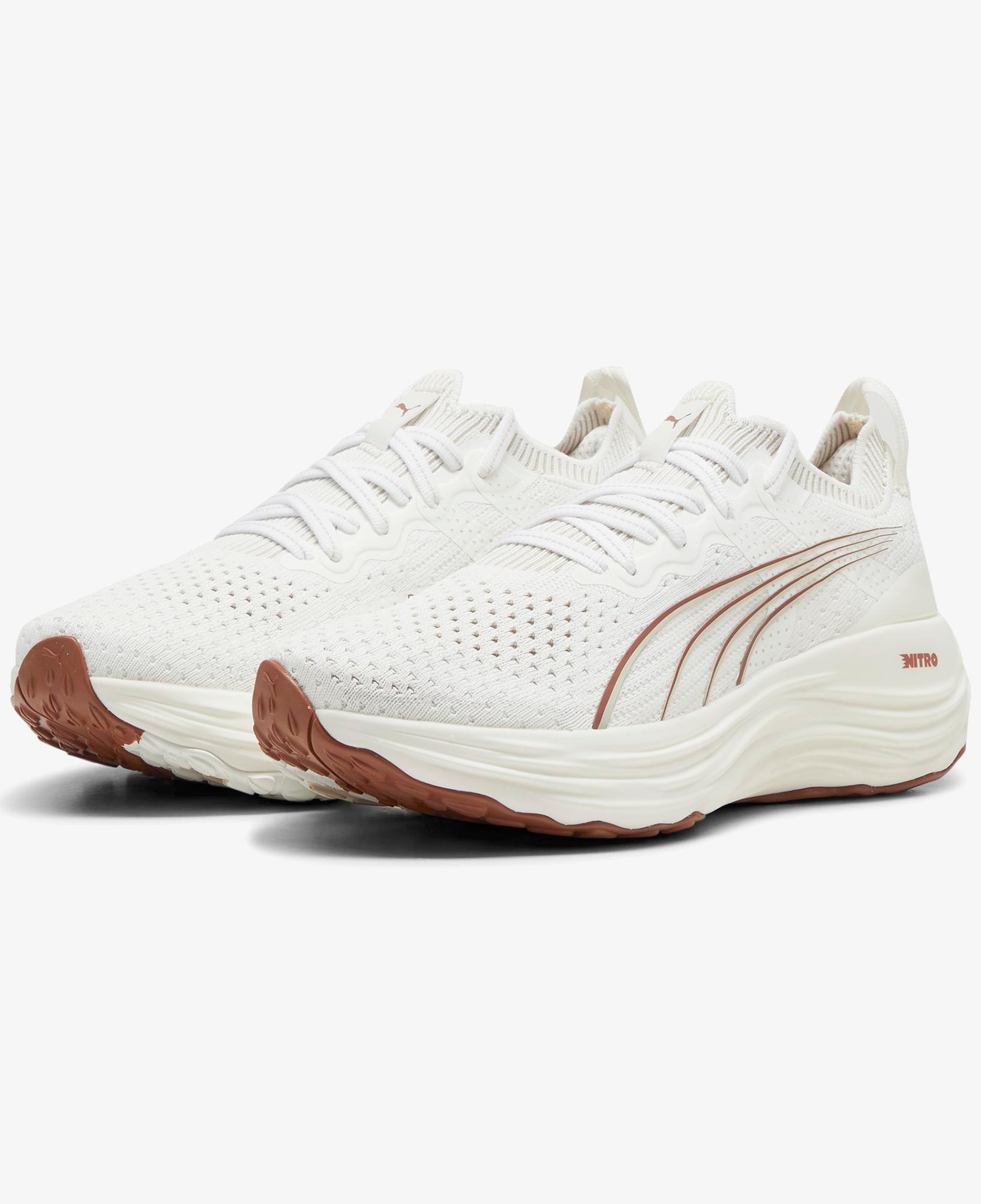 Puma ForeverRun Nitro Knit Kadın Beyaz Koşu Ayakkabısı