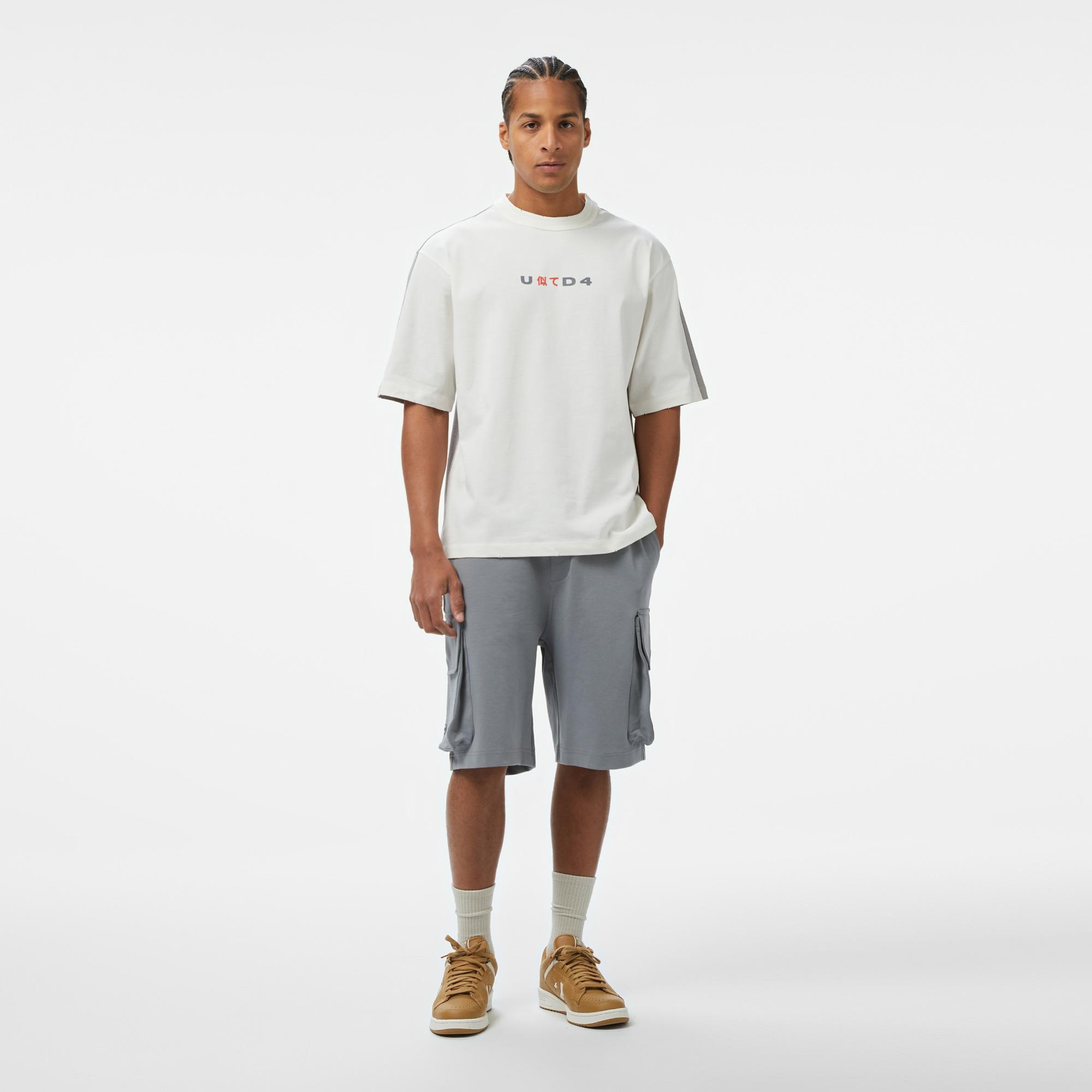 UNITED4 Mutsu Erkek Beyaz/Gri T-Shirt
