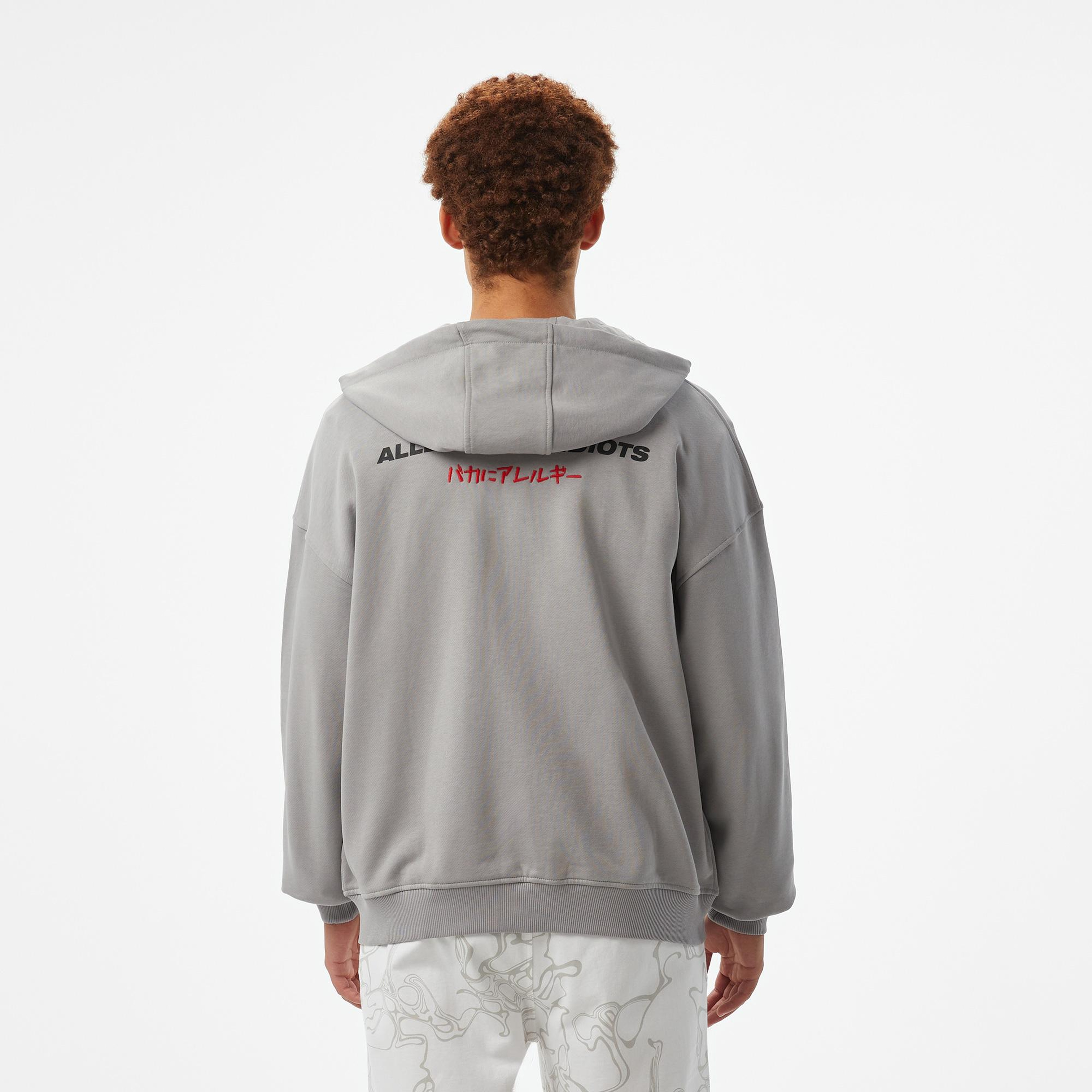 UNITED4 Erkek Gri Oversize Sweatshirt