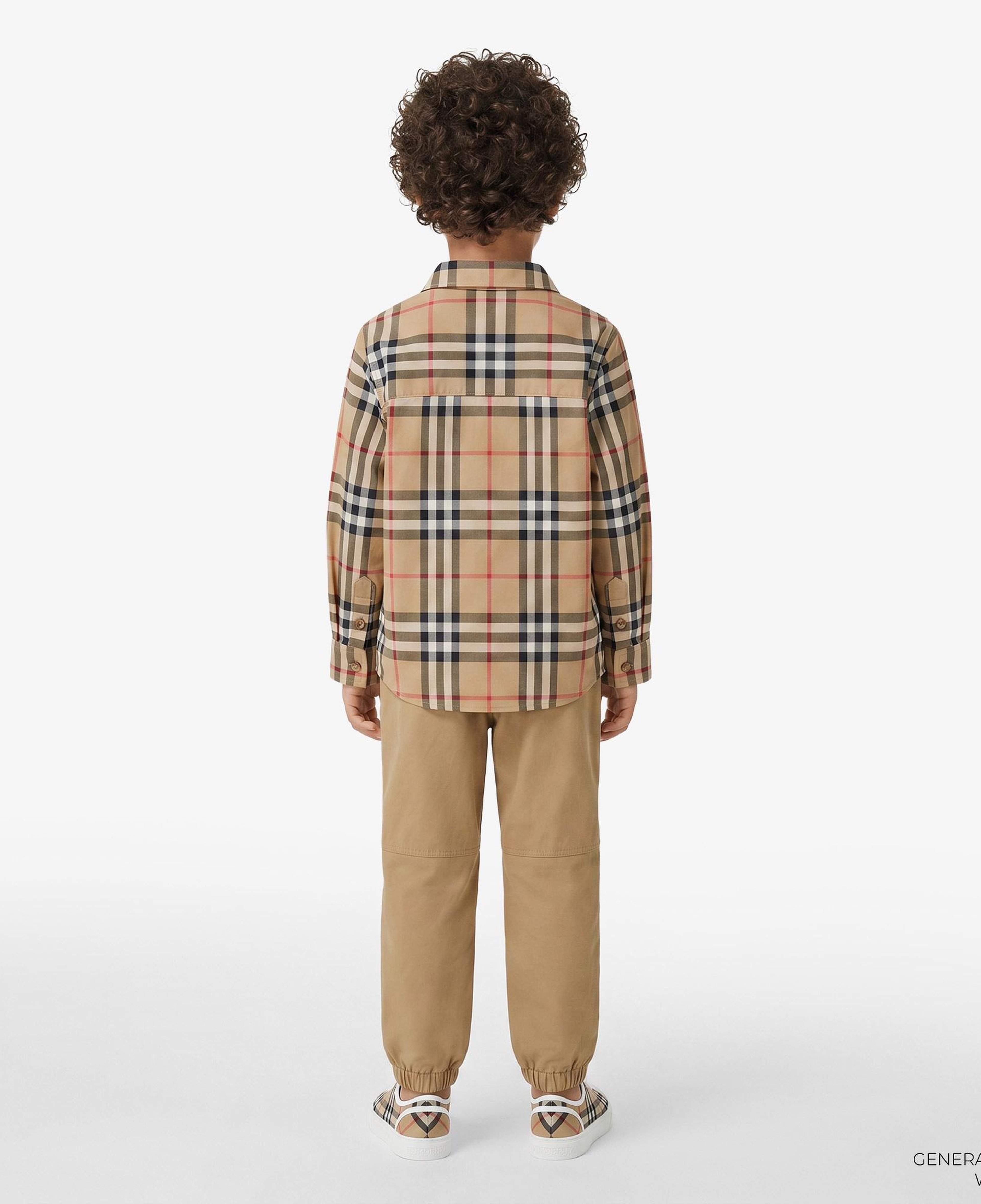Burberry Owen Vintage Stretch Cotton Çocuk Bej Gömlek