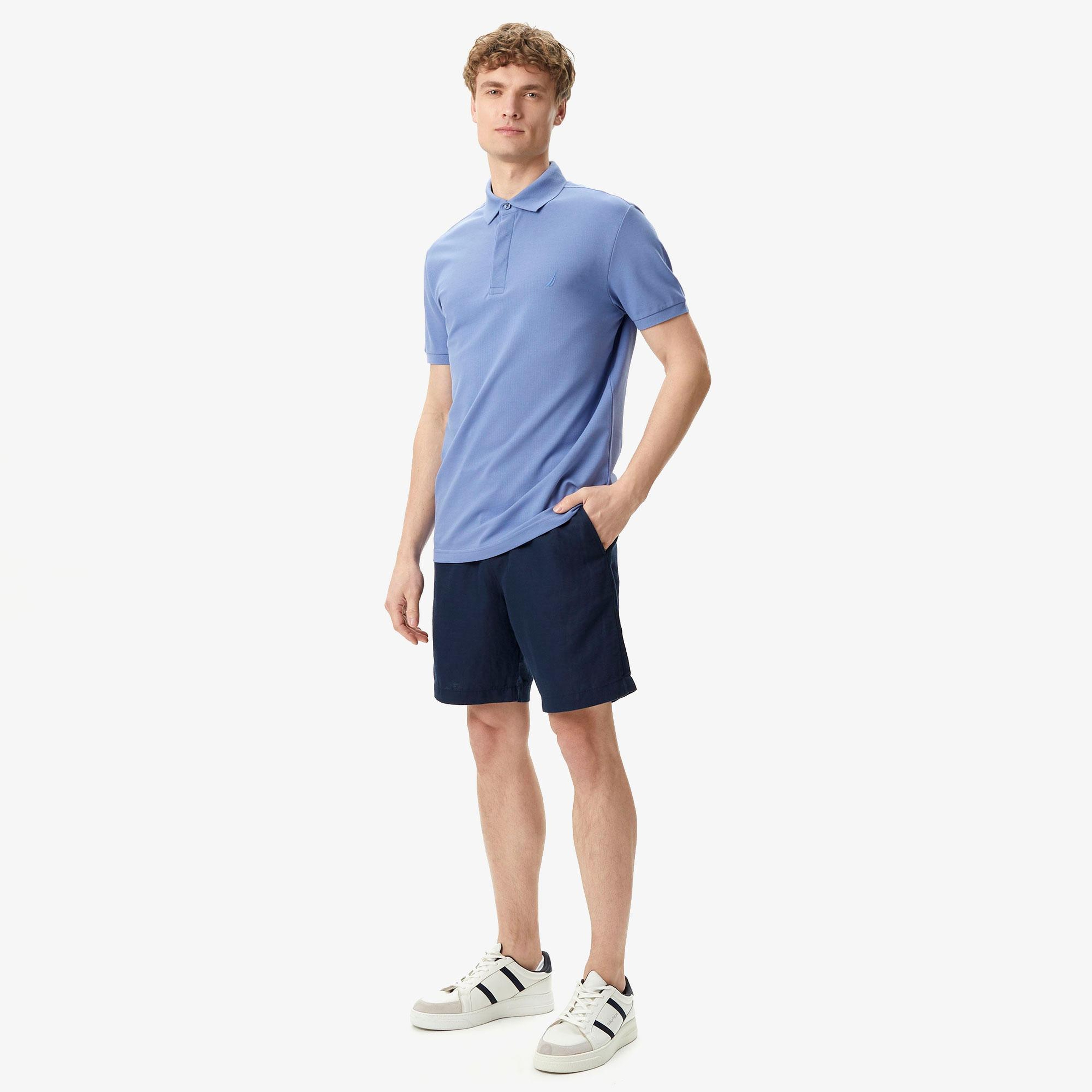 Nautica Erkek Mavi Slim Fit Polo Yaka T-Shirt