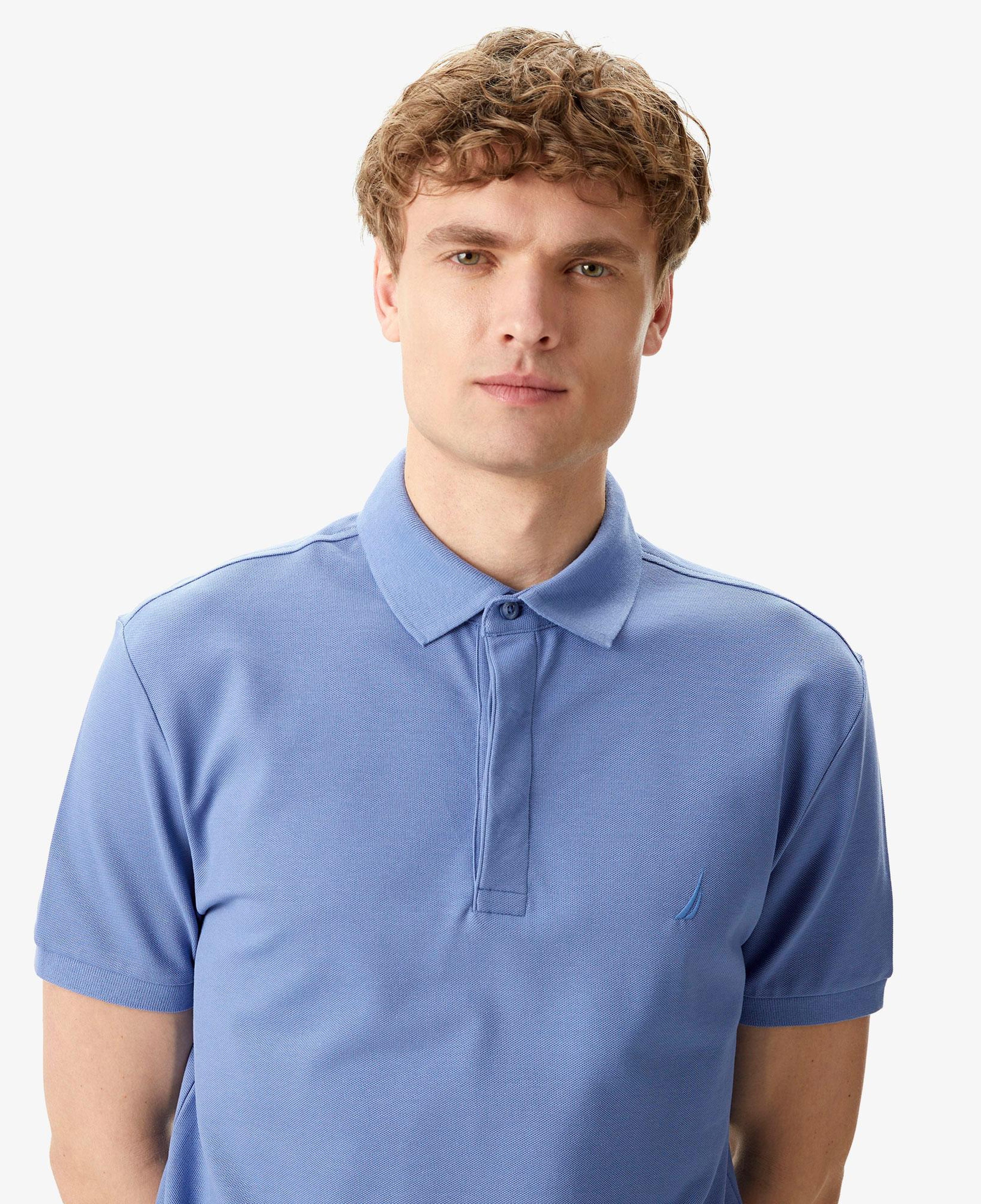 Nautica Erkek Mavi Slim Fit Polo Yaka T-Shirt