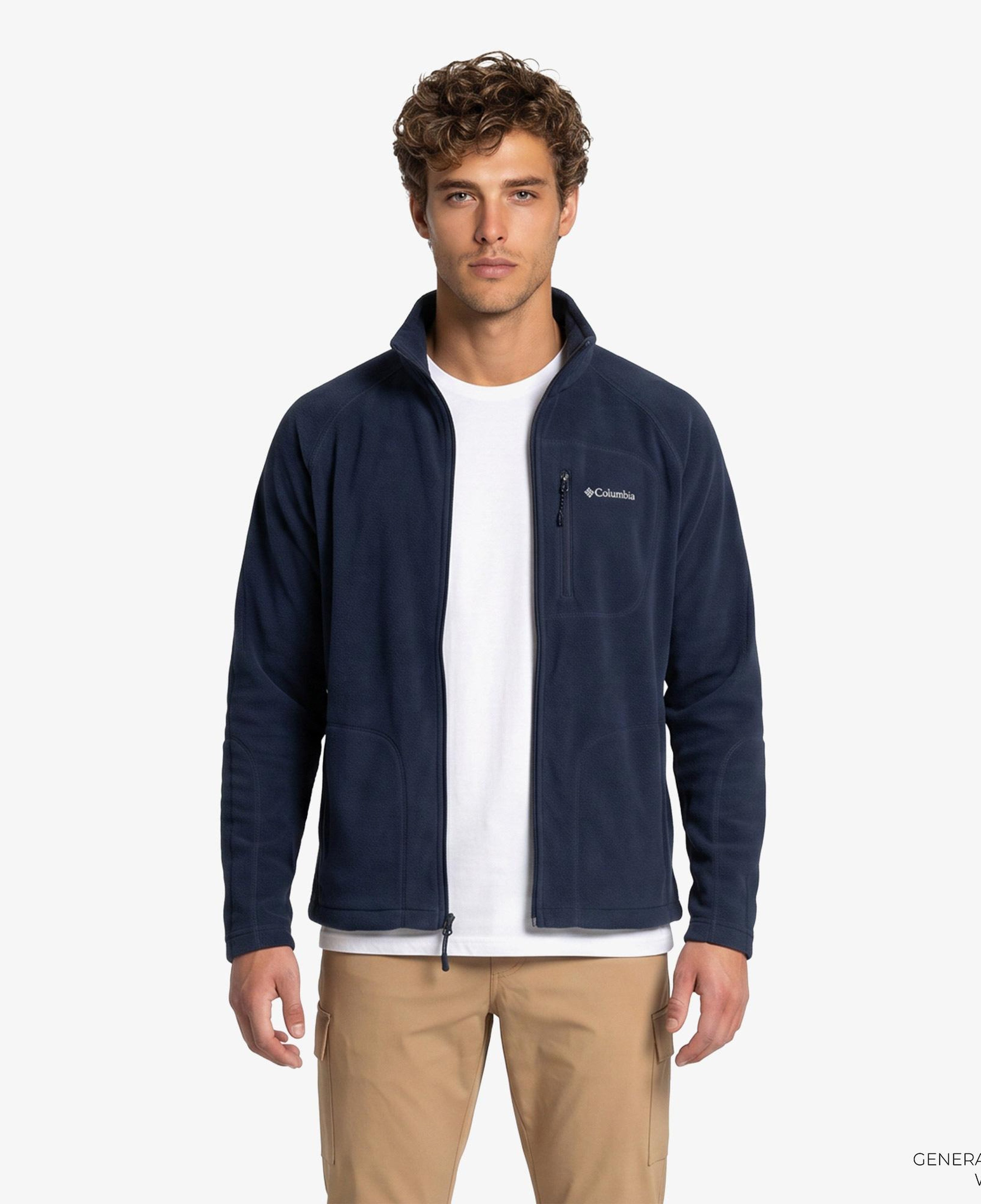 Columbia Fast Trek II Erkek Mavi Fermuarlı Polar Ceket