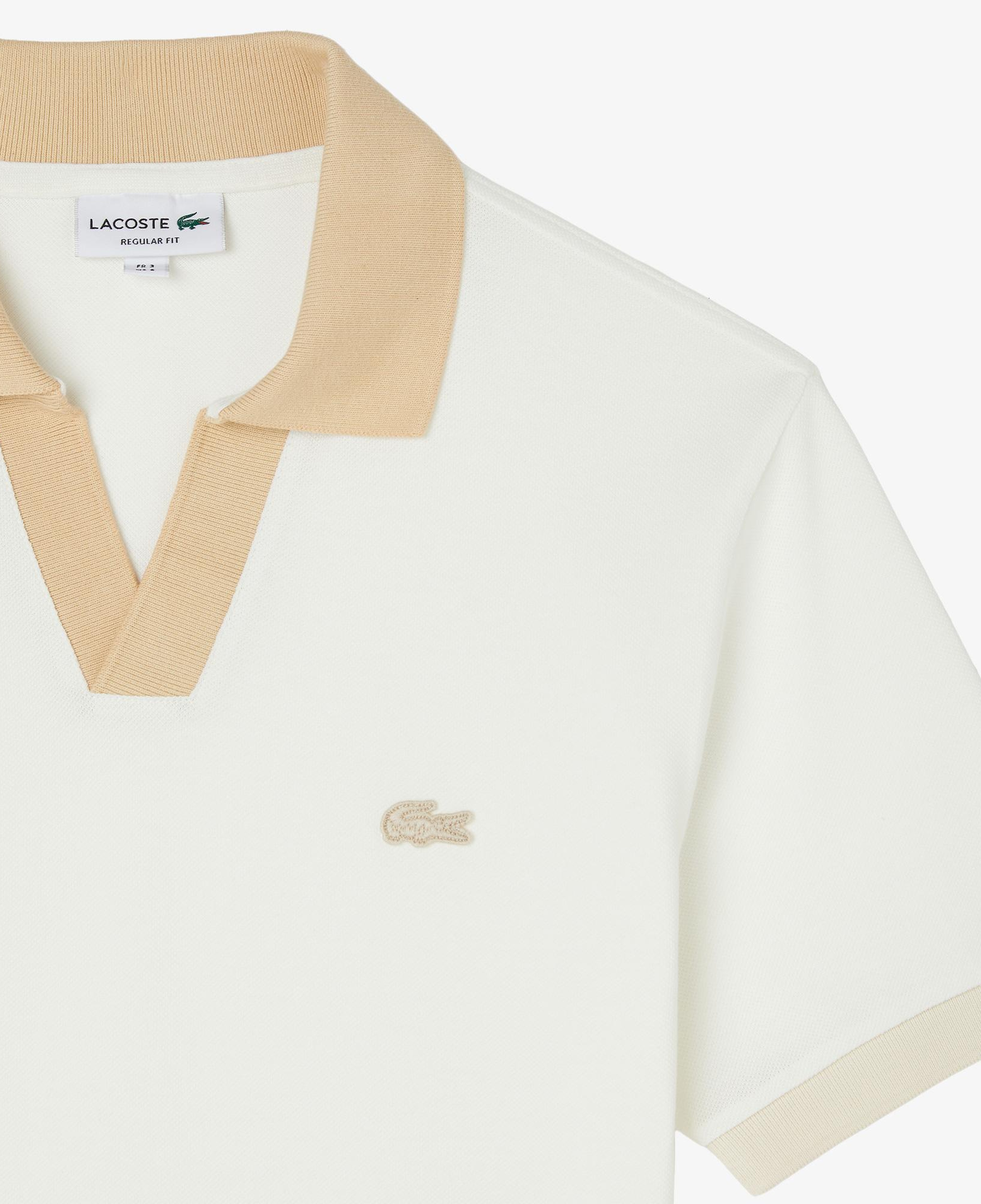 Erkek Regular Fit Polo Yaka Krem Polo