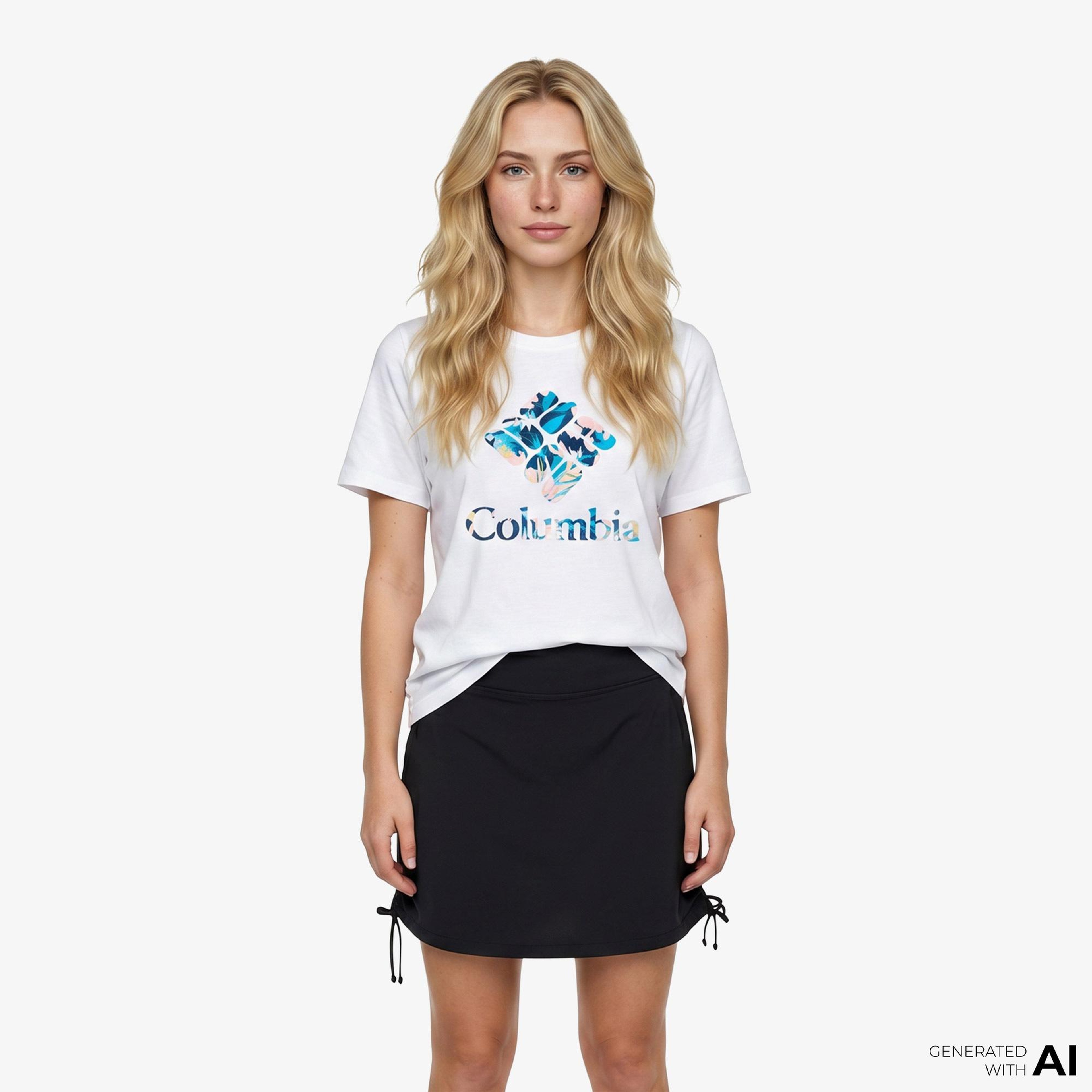 Columbia Boundless Kadın Beyaz Günlük T-Shirt