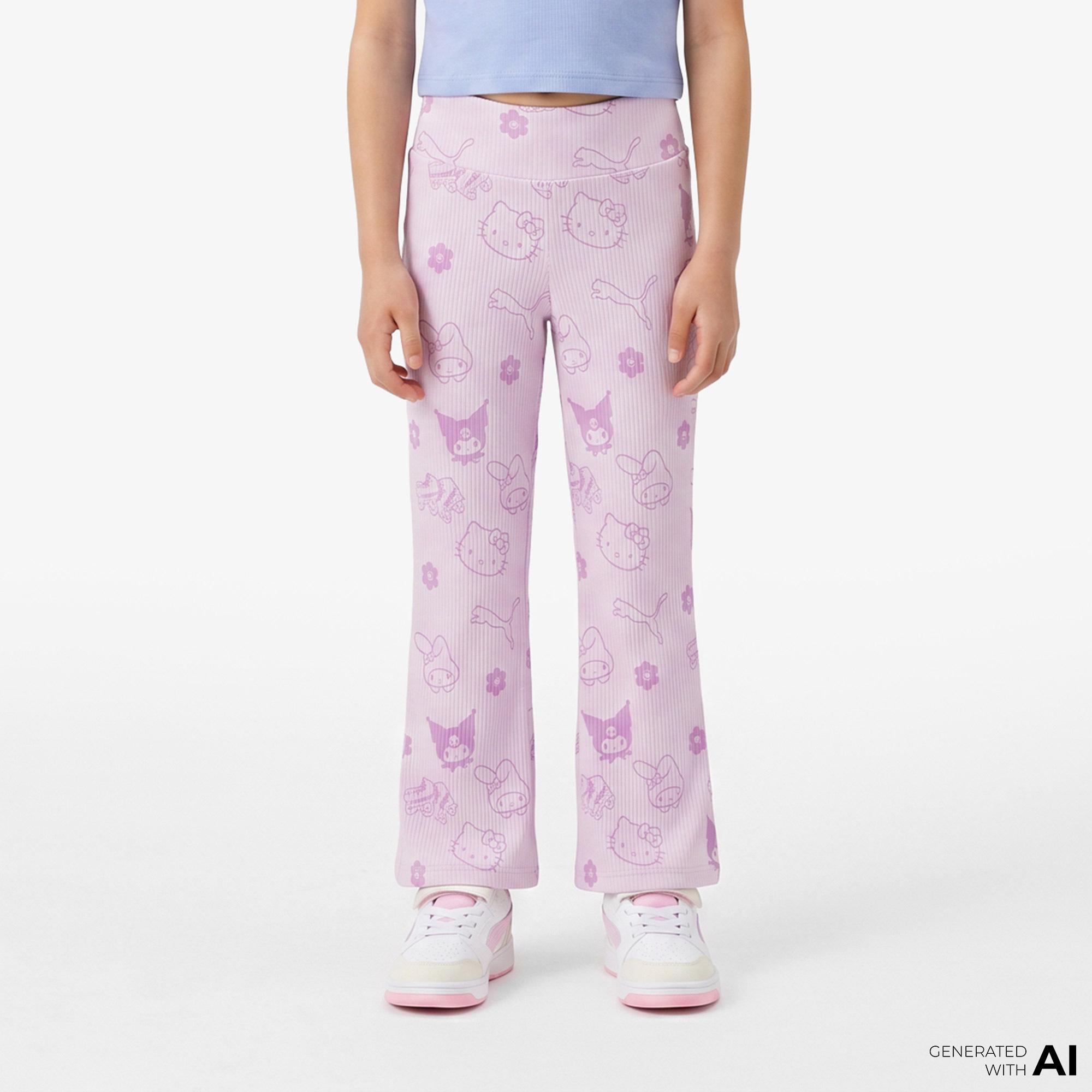 Puma X Hello Kitty Friends Flared Çocuk Mor Tayt