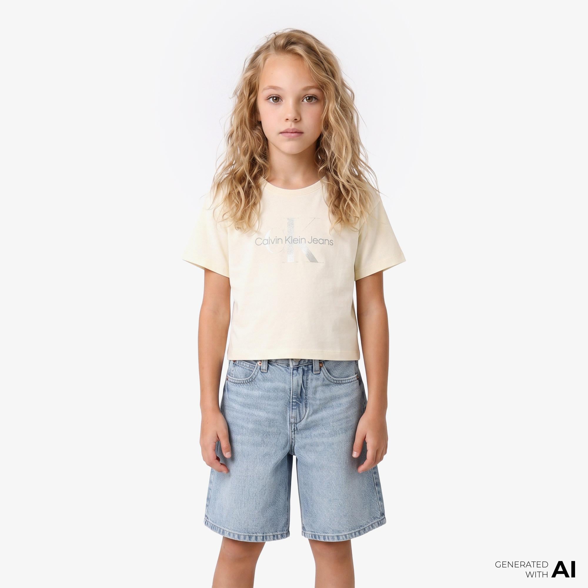 Calvin Klein Çocuk Beyaz T-Shirt