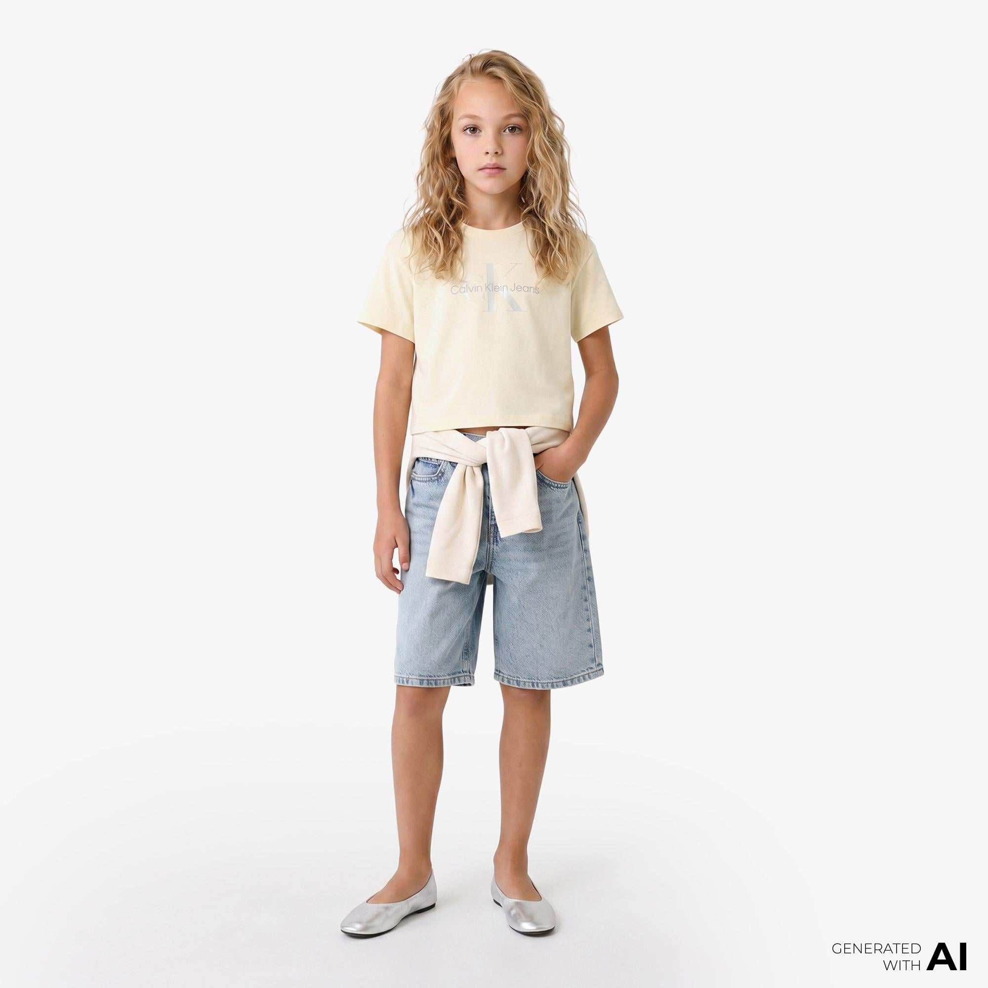 Calvin Klein Çocuk Beyaz T-Shirt