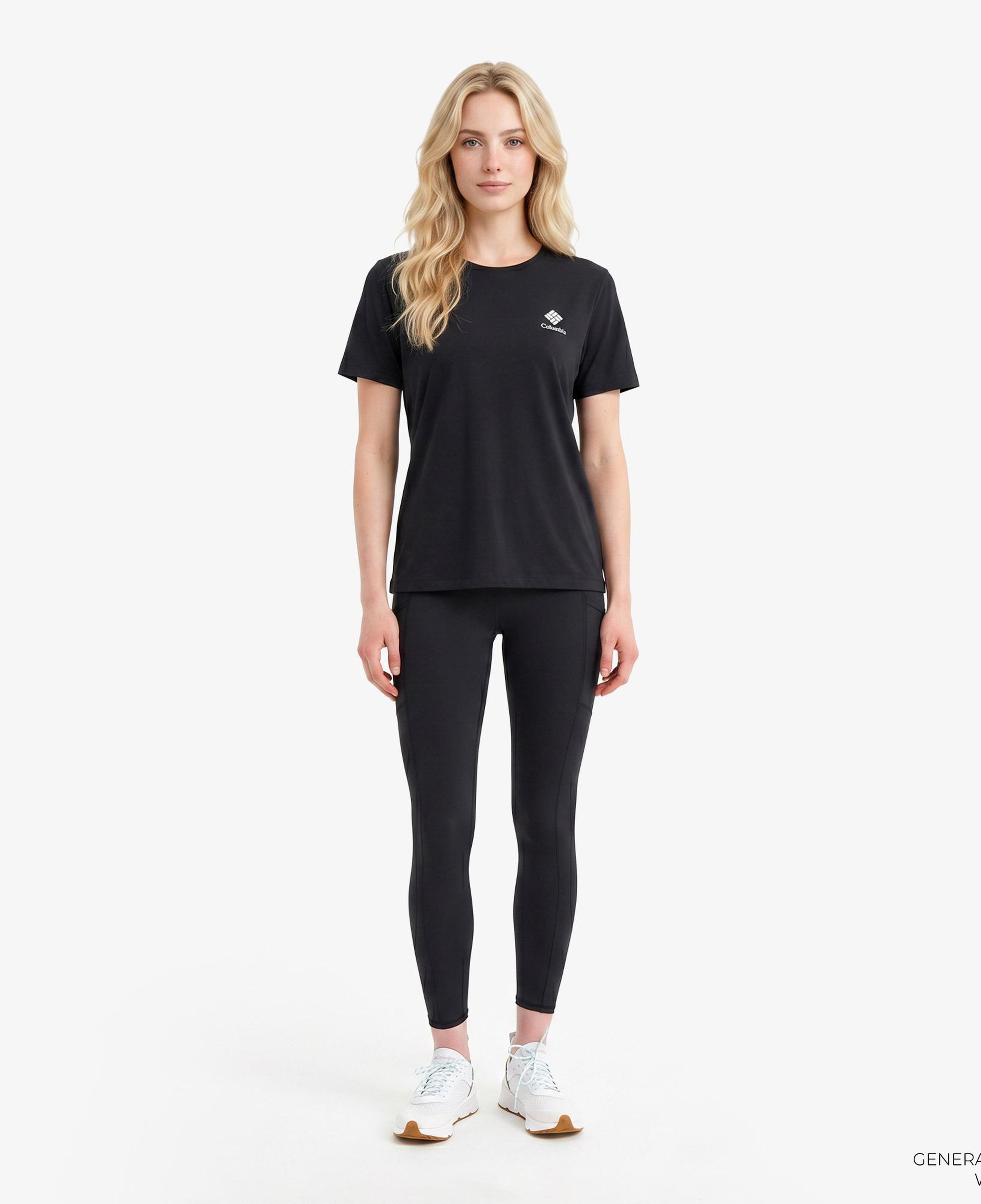 Columbia Stacked Mini Gem Logo Kadın Siyah T-Shirt