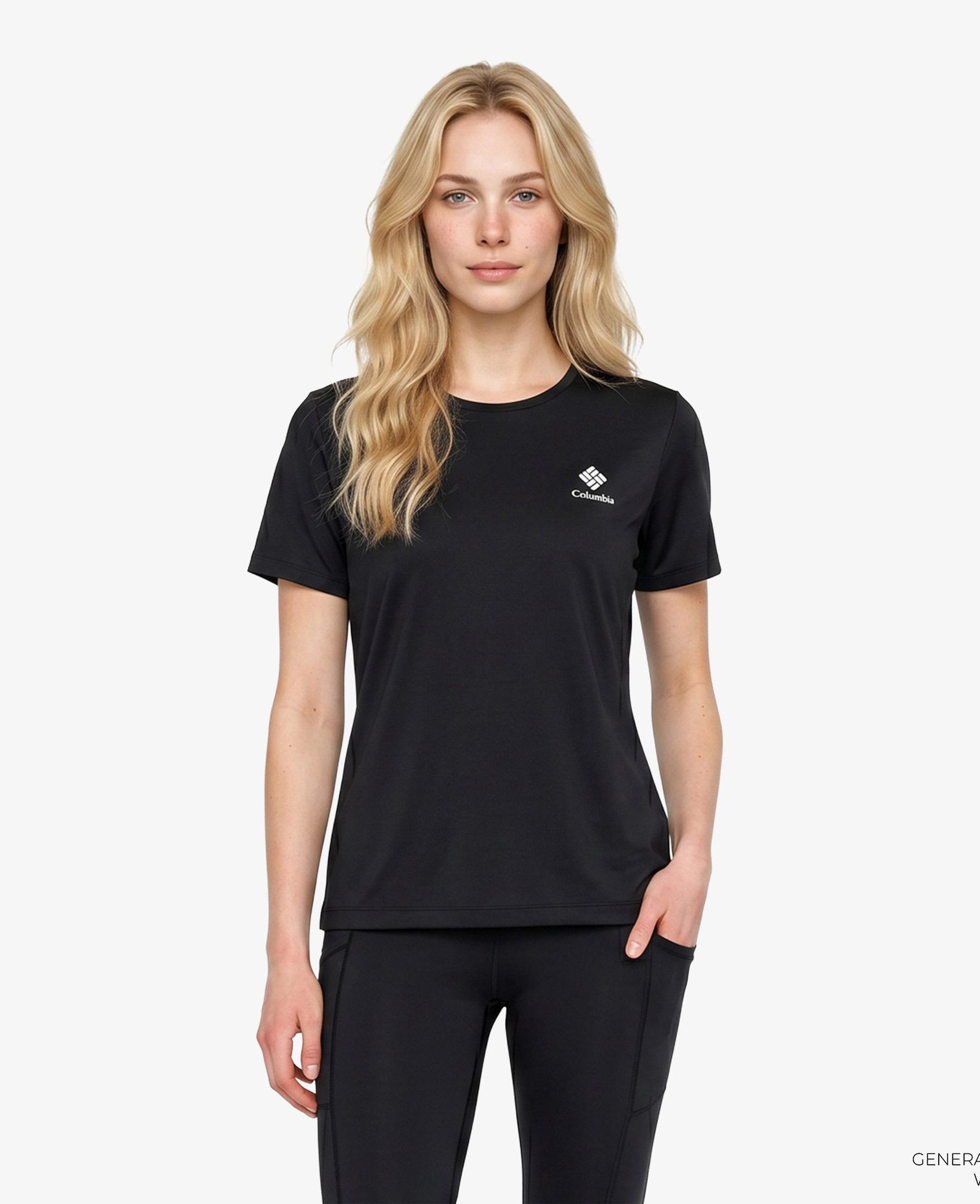 Columbia Stacked Mini Gem Logo Kadın Siyah T-Shirt