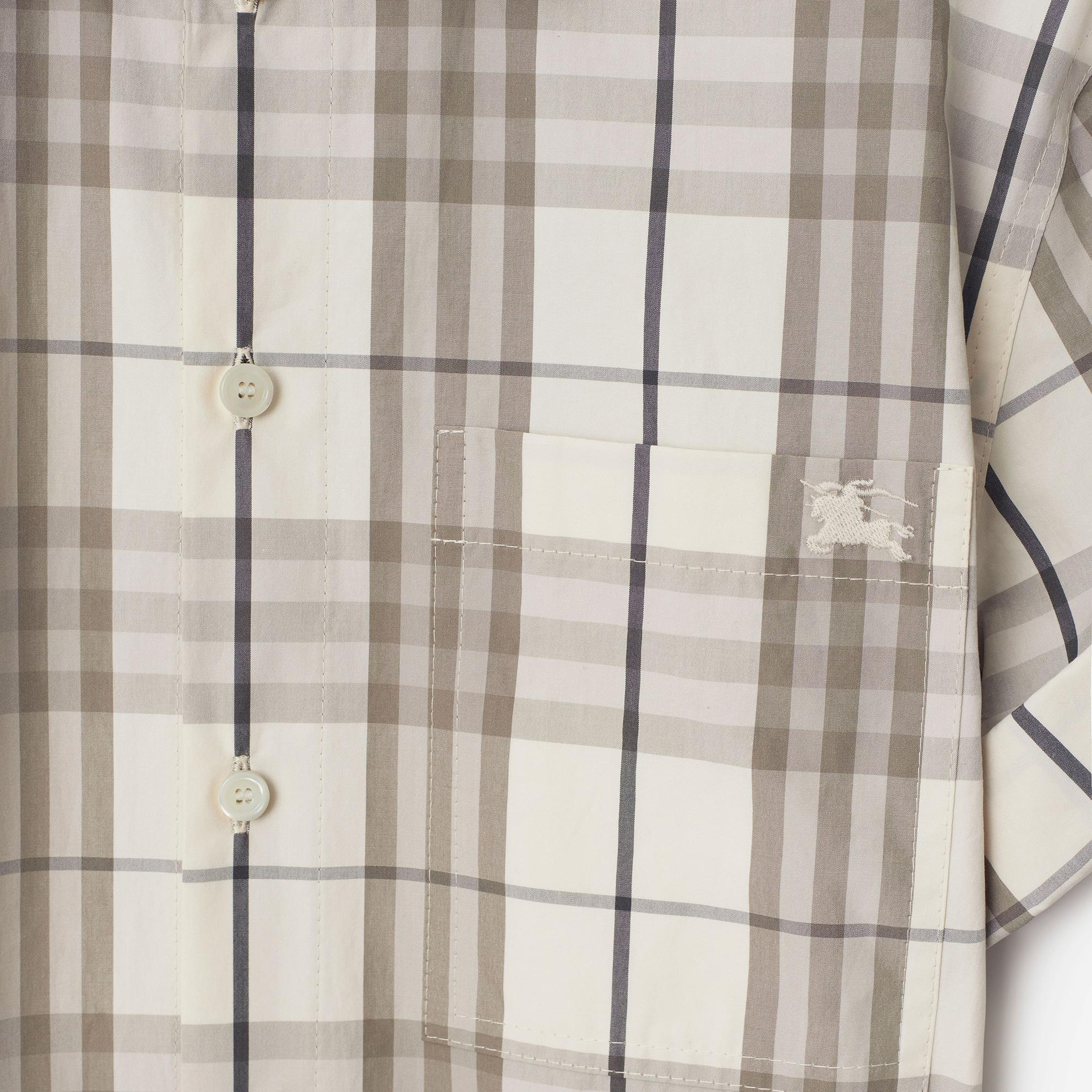 Burberry Tri Cotton Kadın Krem Elbise