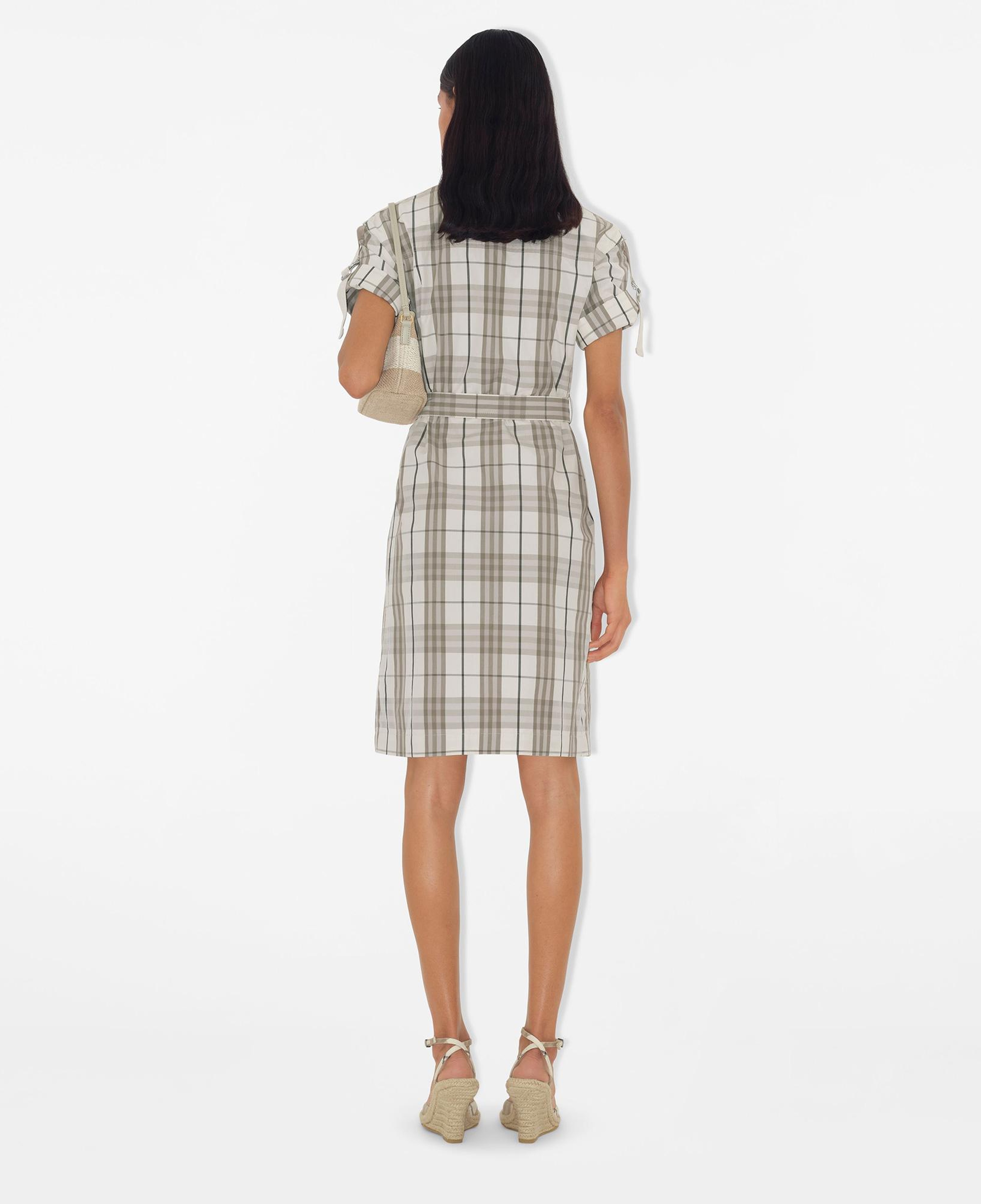 Burberry Tri Cotton Kadın Krem Elbise