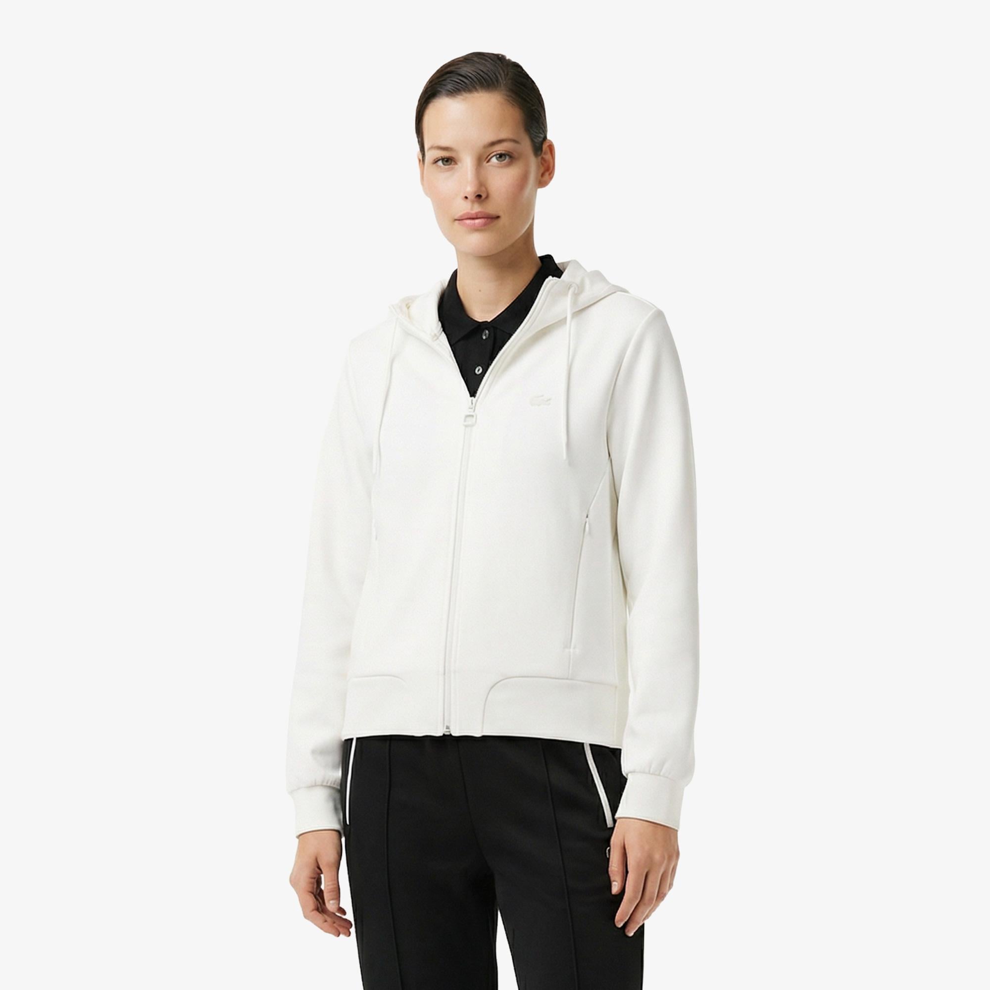 Kadın Regular Fit Kapüşonlu Beyaz Sweatshirt