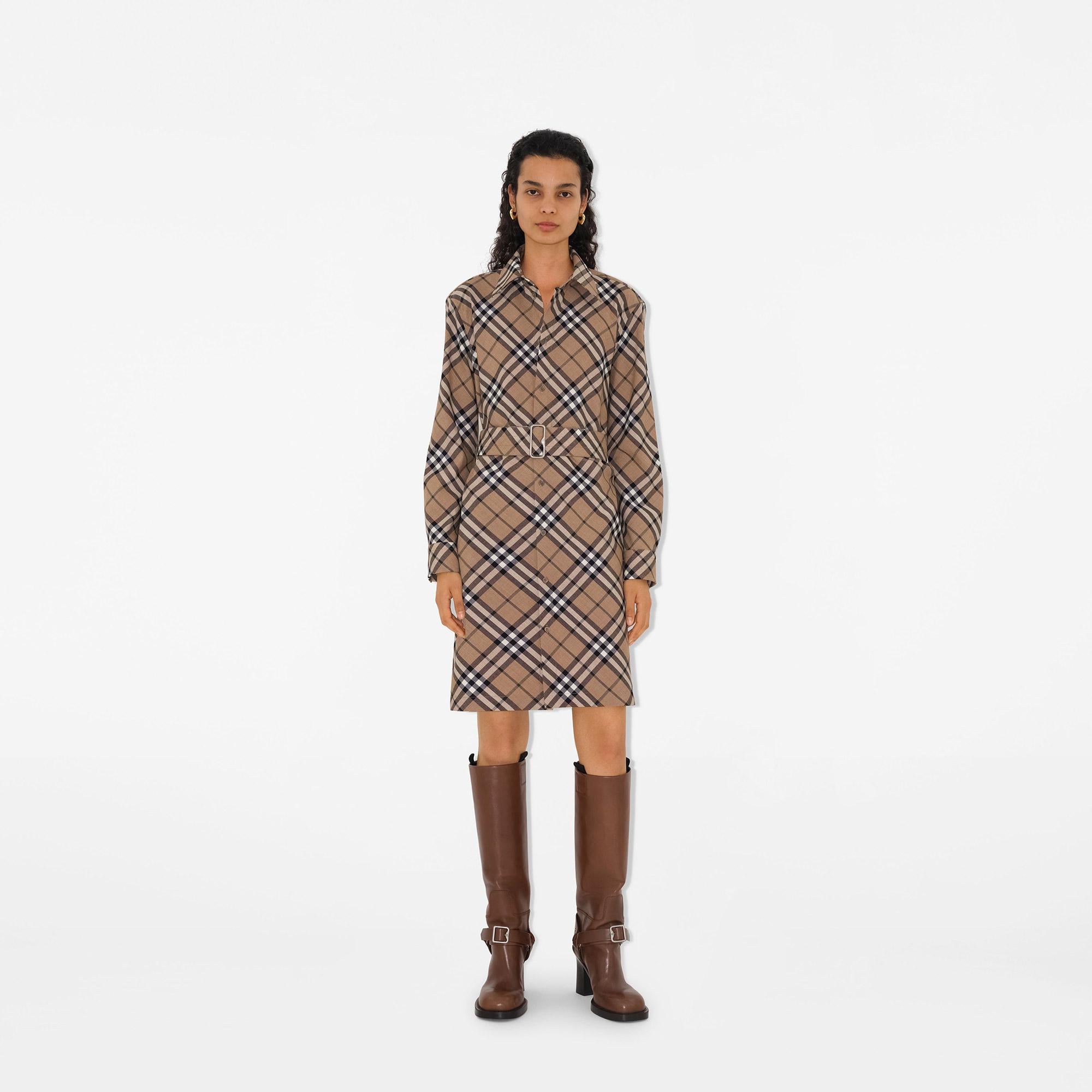 Burberry Kadın Bej Elbise