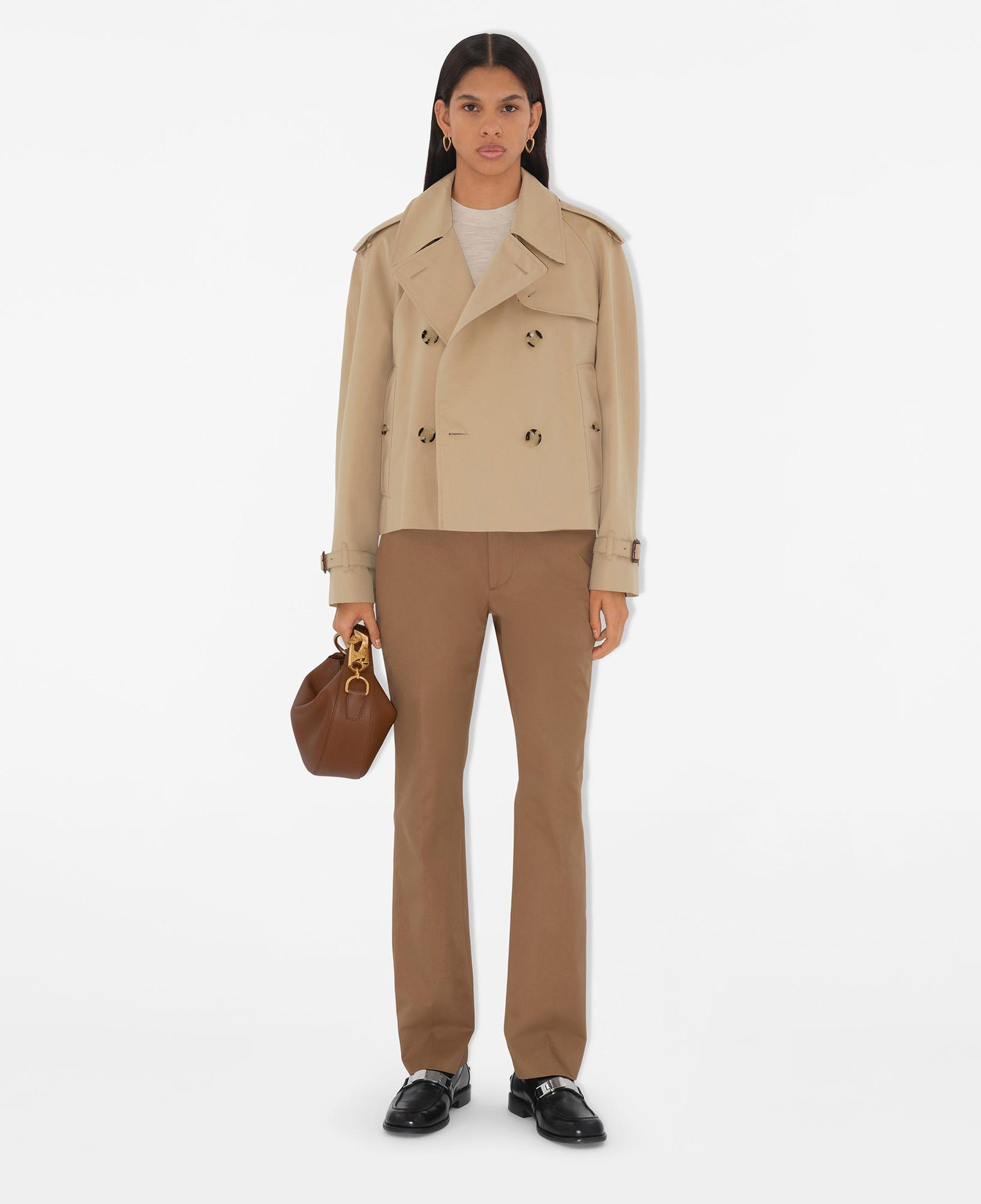 Burberry Gabardine Tailored Kadın Kahverengi Pantolon