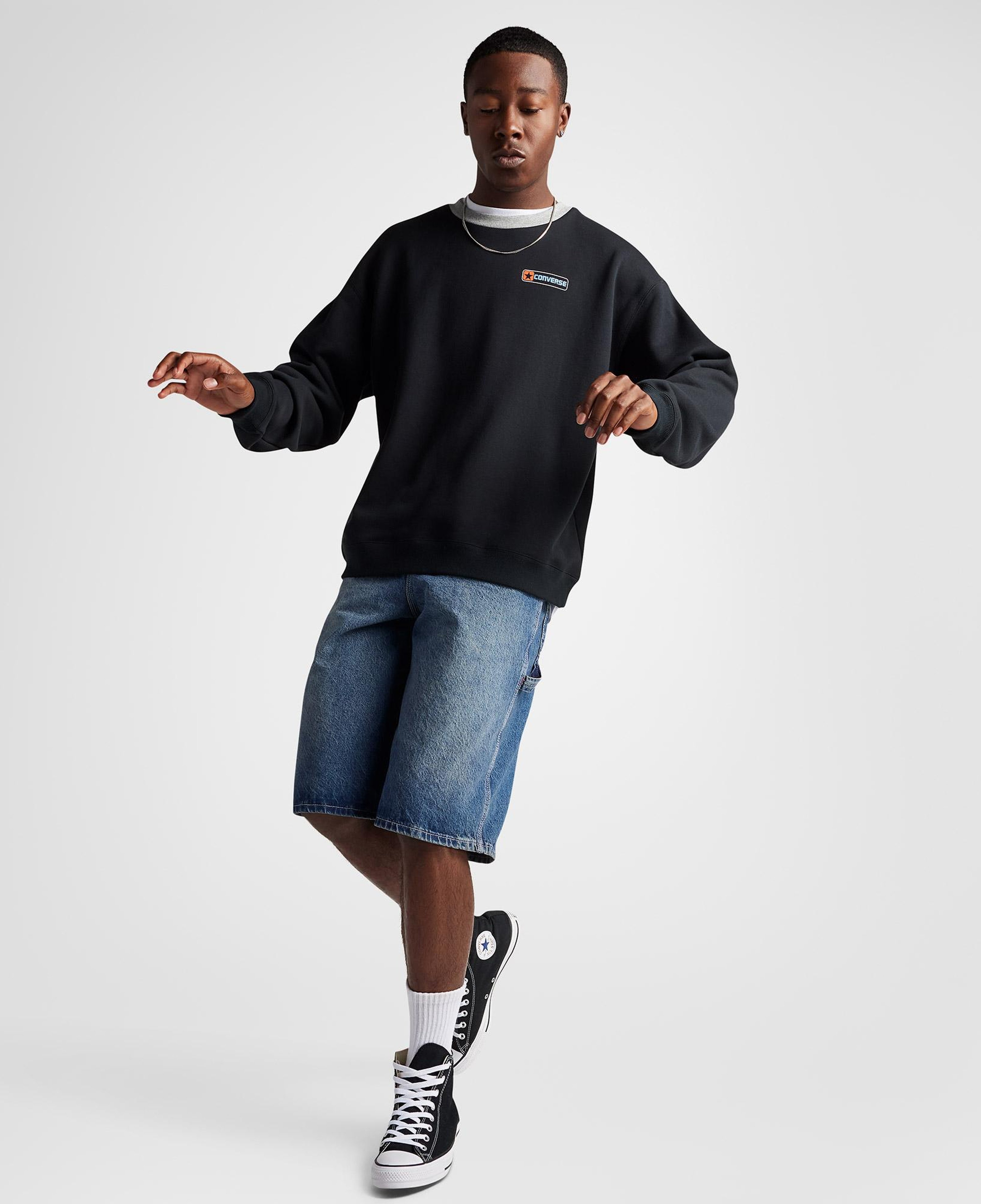 Converse Erkek Siyah Sweatshirt