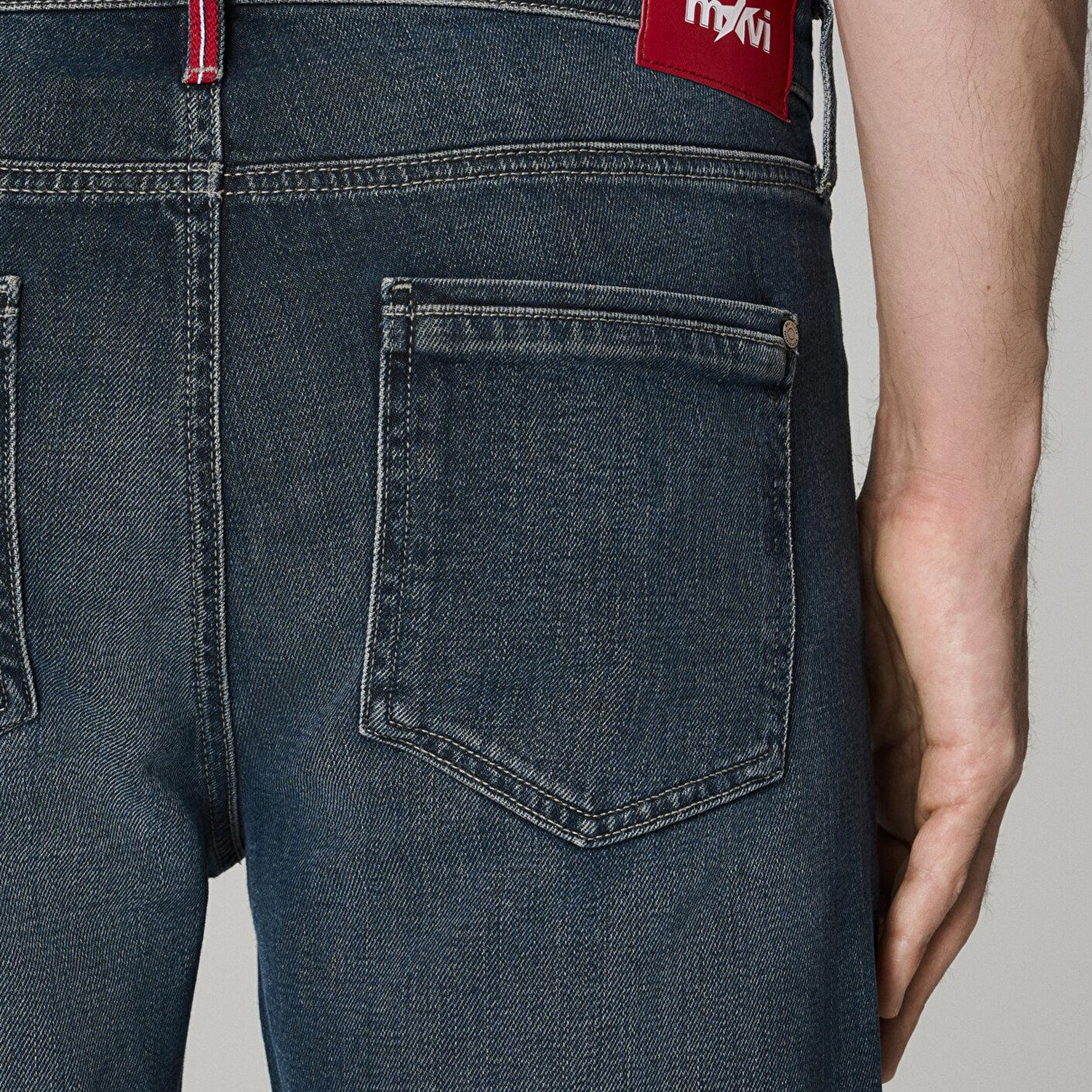 London Mavi Pro Puslu Koyu Mavi Jean Pantolon