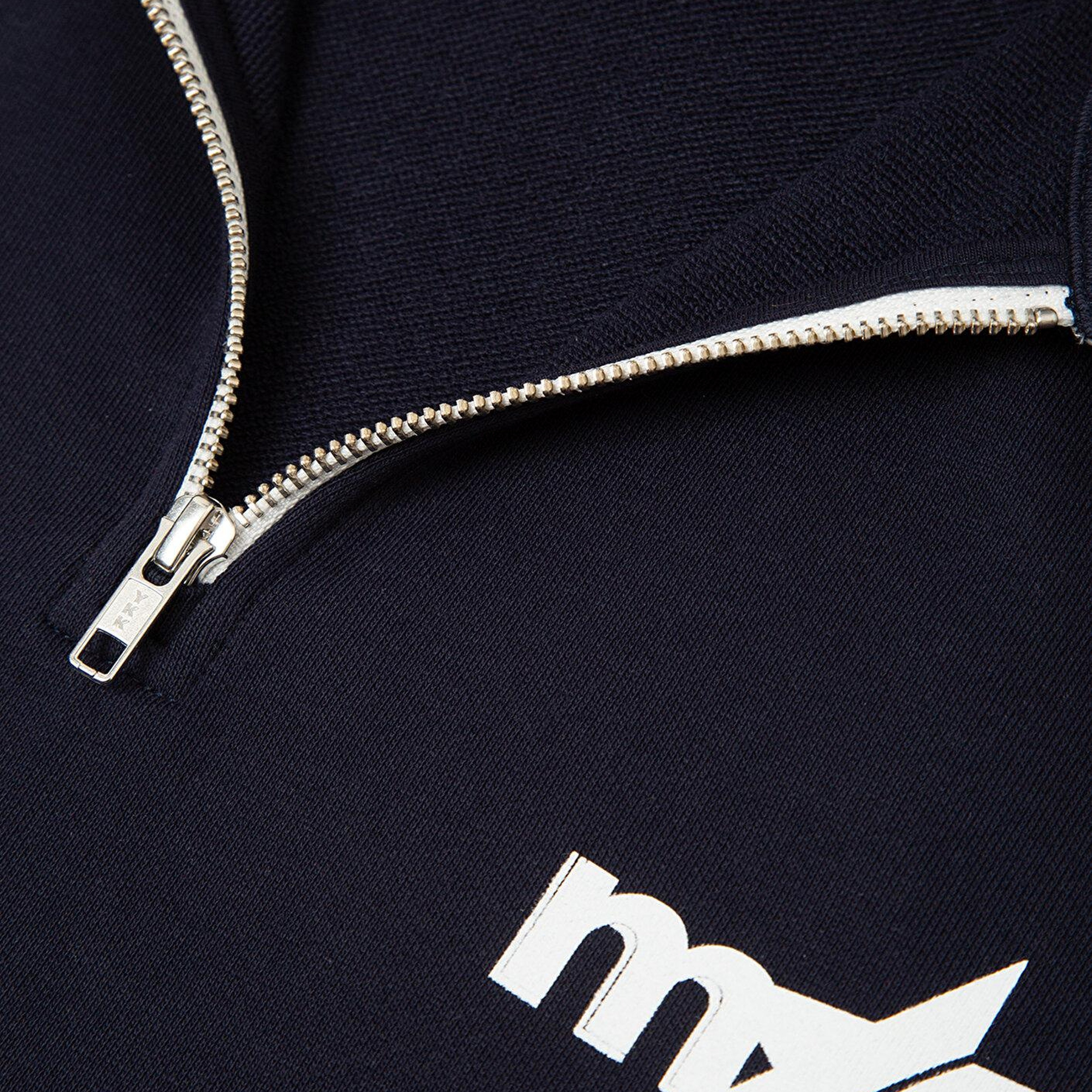 Baskılı Lacivert Polo Sweatshirt