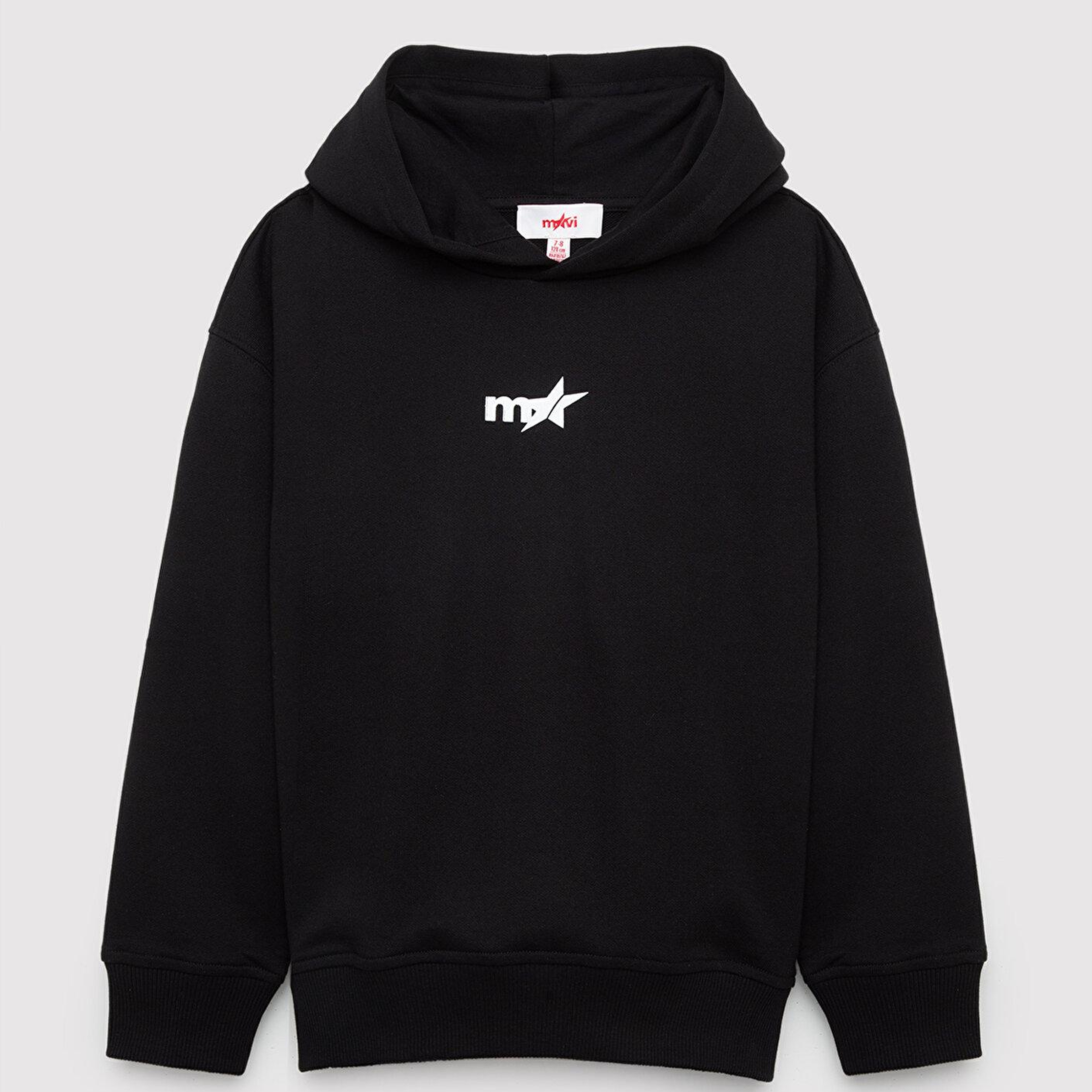 Kapüşonlu Siyah Çocuk Sweatshirt