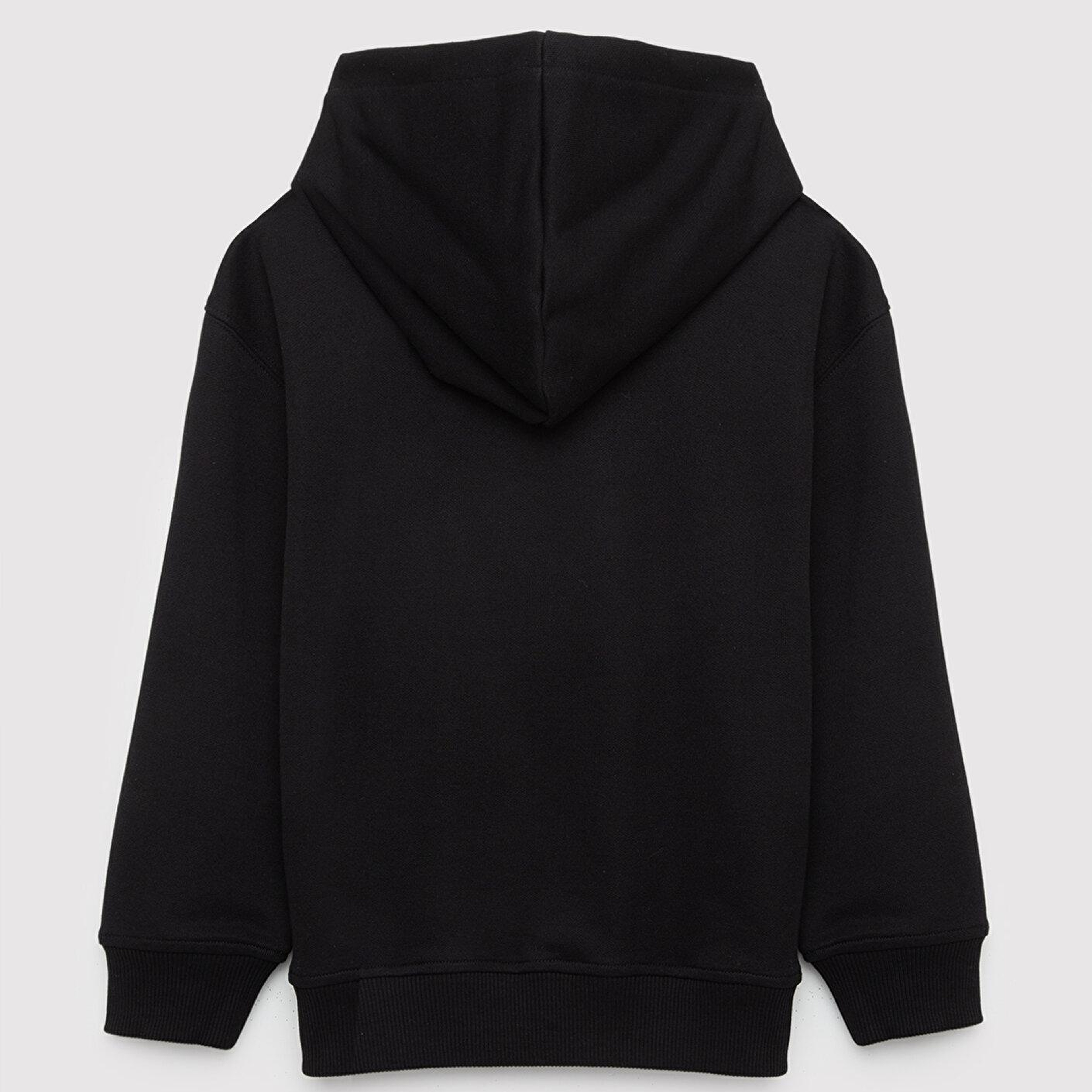 Kapüşonlu Siyah Çocuk Sweatshirt