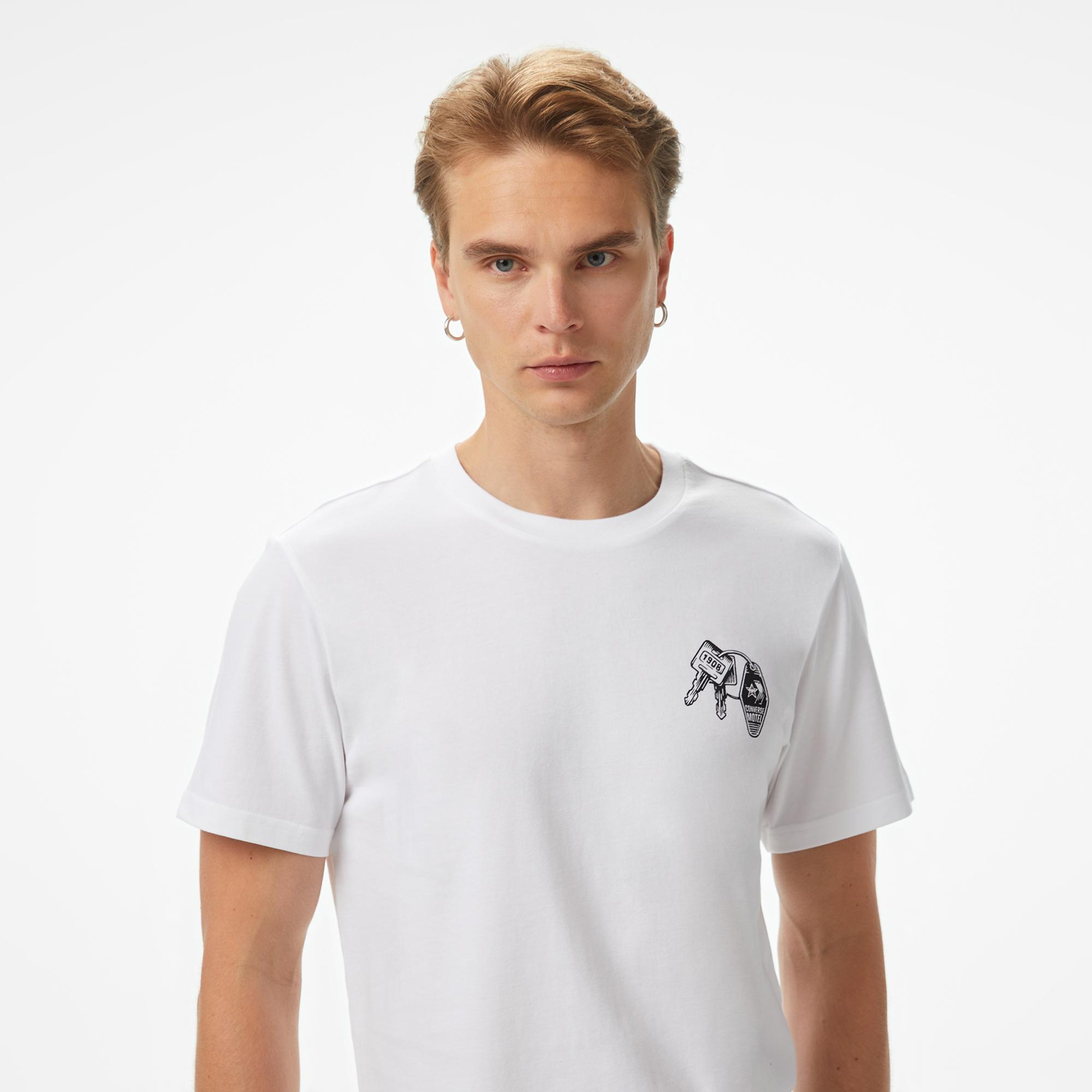 Converse Skeleton Party Erkek Beyaz T-Shirt